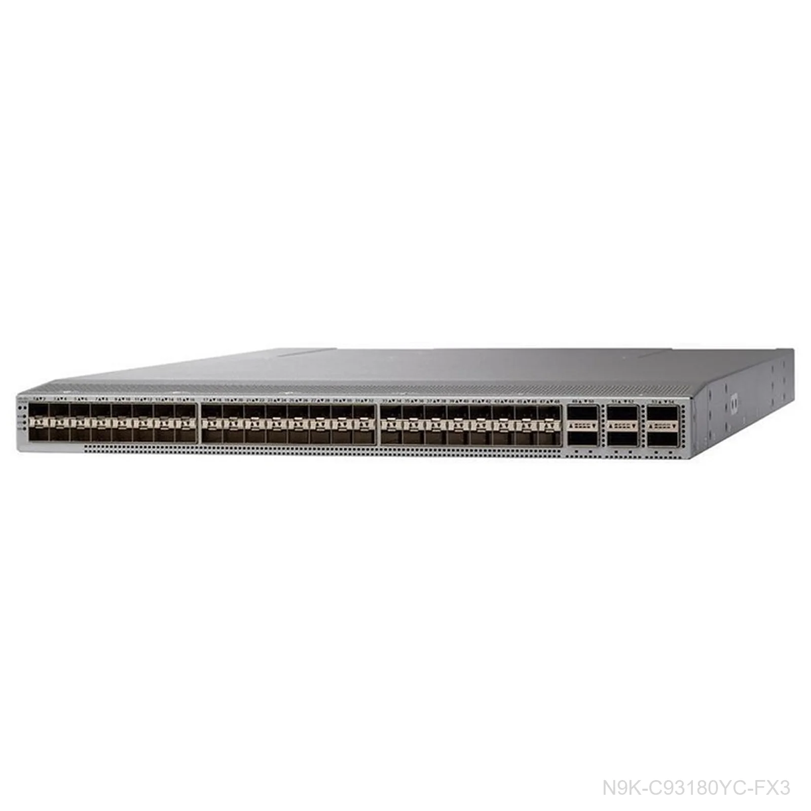 [N9K-C93180YC-FX3] Cisco N9K-C93180YC-FX3, Nexus 9300 Switch, 48x1/10/25G+6x40/100G, 1RU