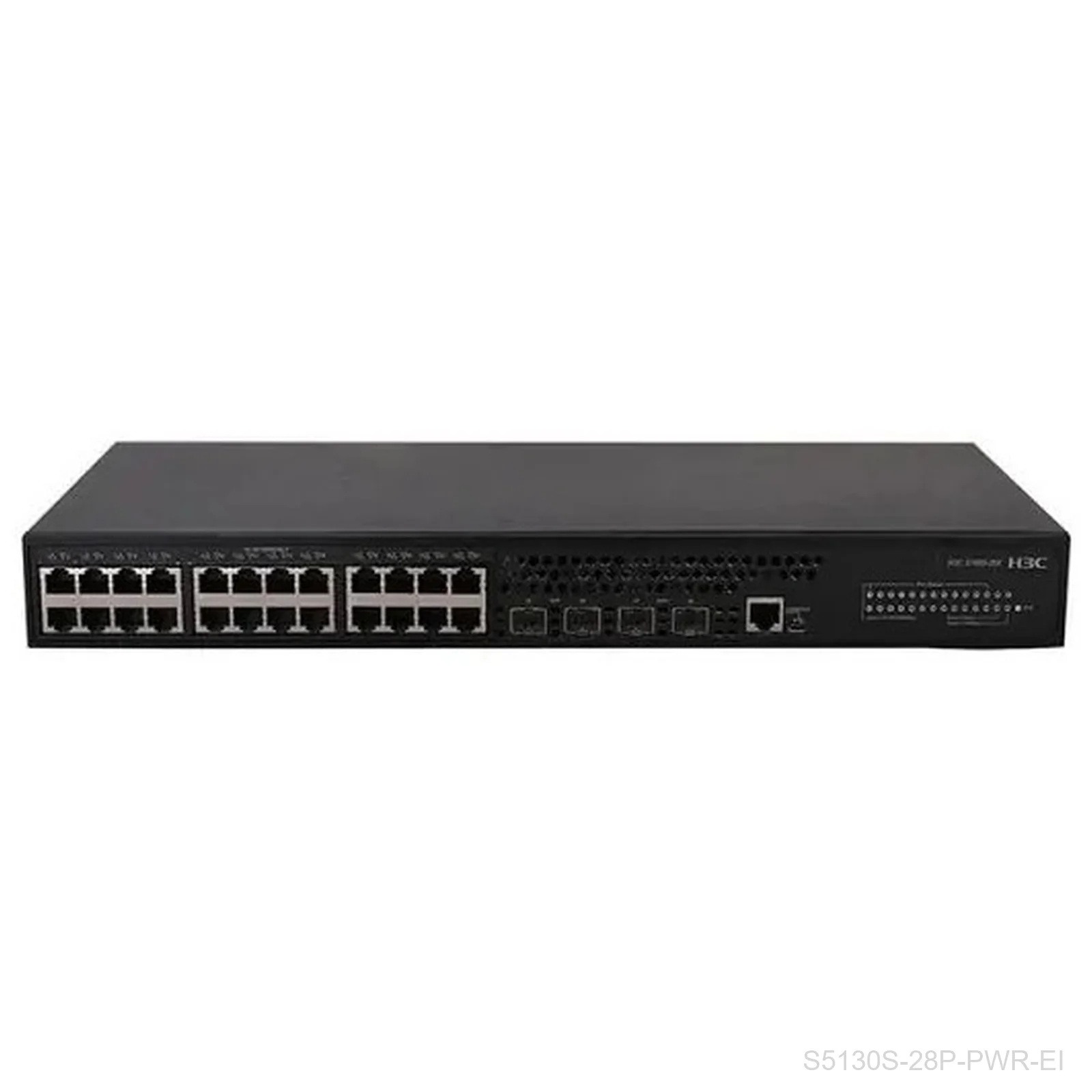 [S5130S-28P-PWR-EI] H3C S5130S-28P-PWR-EI, 24-Port Gigabit PoE+ Switch, 170W, 4x 1G SFP