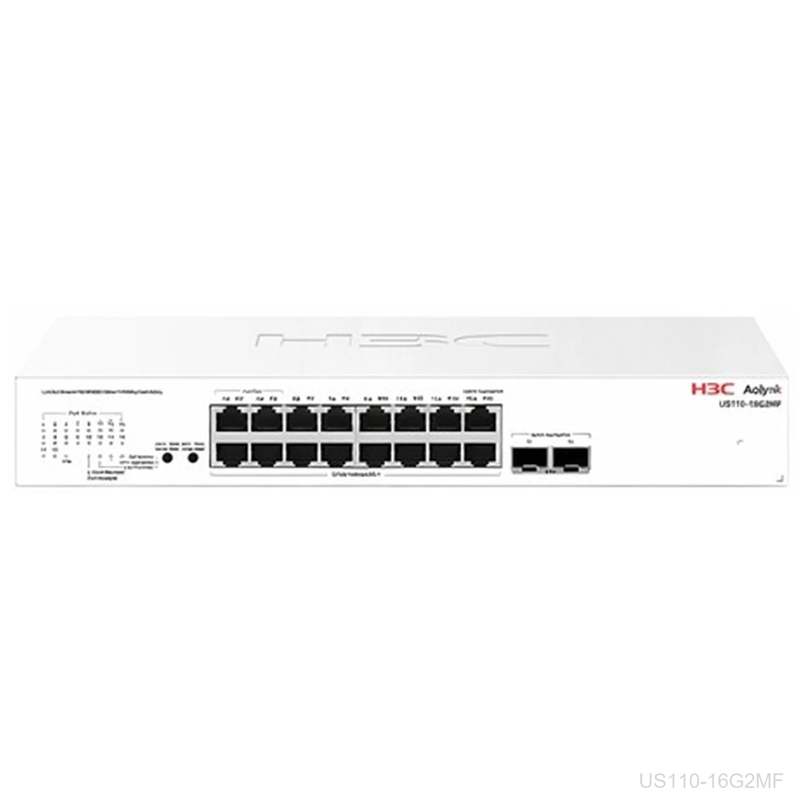 [US110-16G2MF] H3C US110-16G2MF, Aolynk 16-Port Gigabit Switch, 2x 2.5G SFP, 9801A8GX