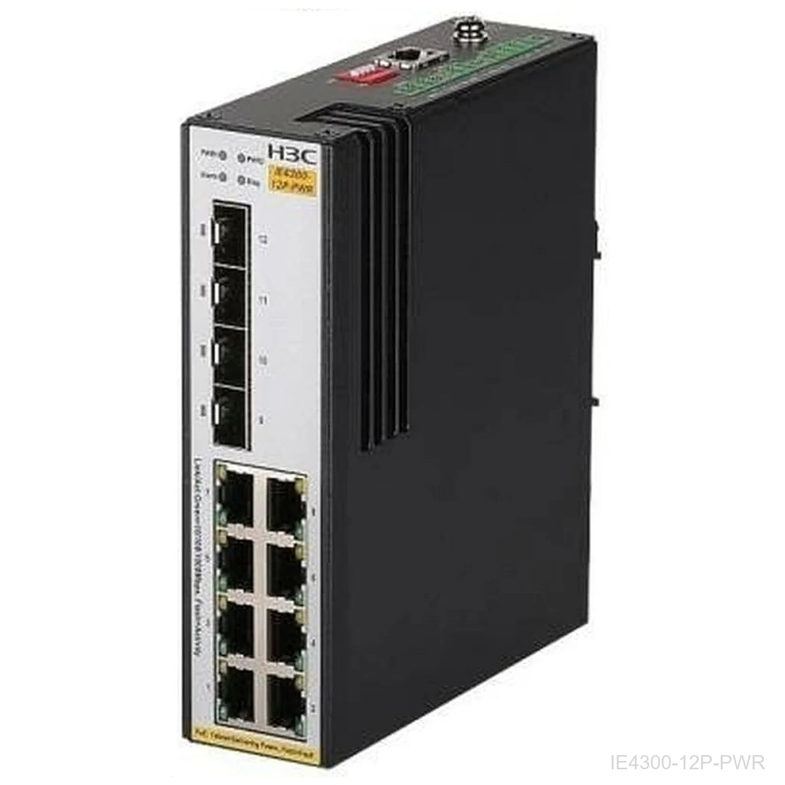 [IE4300-12P-PWR] H3C IE4300-12P-PWR, 8-Port Gigabit Industrial PoE+, 125W, 4x 1G SFP