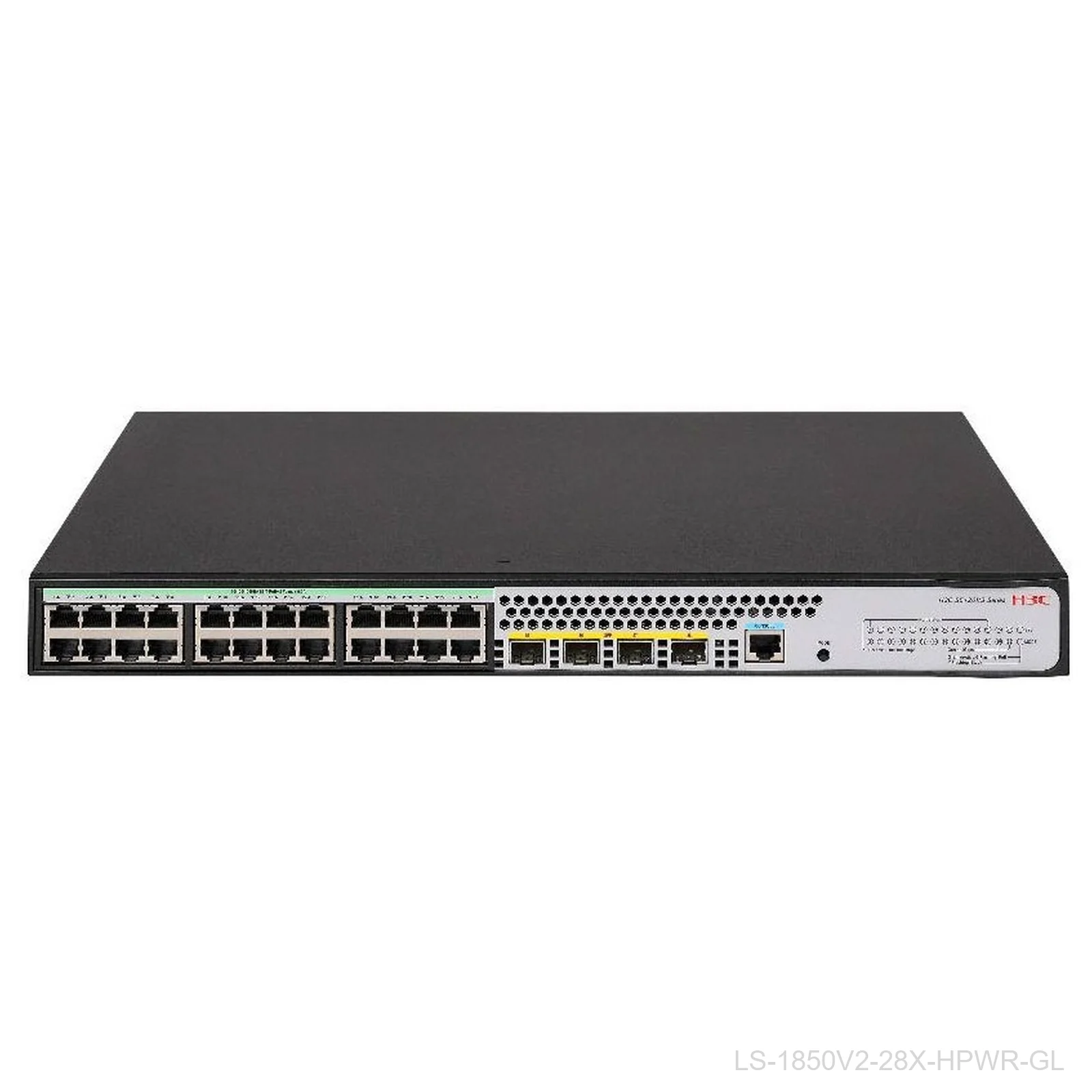 [LS-1850V2-28X-HPWR-GL] H3C LS-1850V2-28X-HPWR-GL, 24-Port Gigabit PoE+, 370W, 4x 10G SFP+