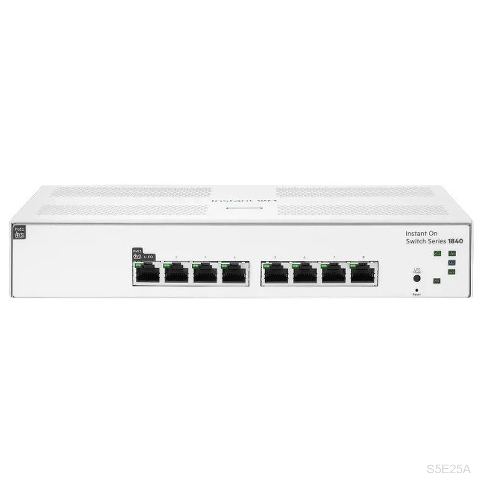 [S5E25A] HPE Instant On S5E25A 1840 8-Port Gigabit Switch, PD Powered
