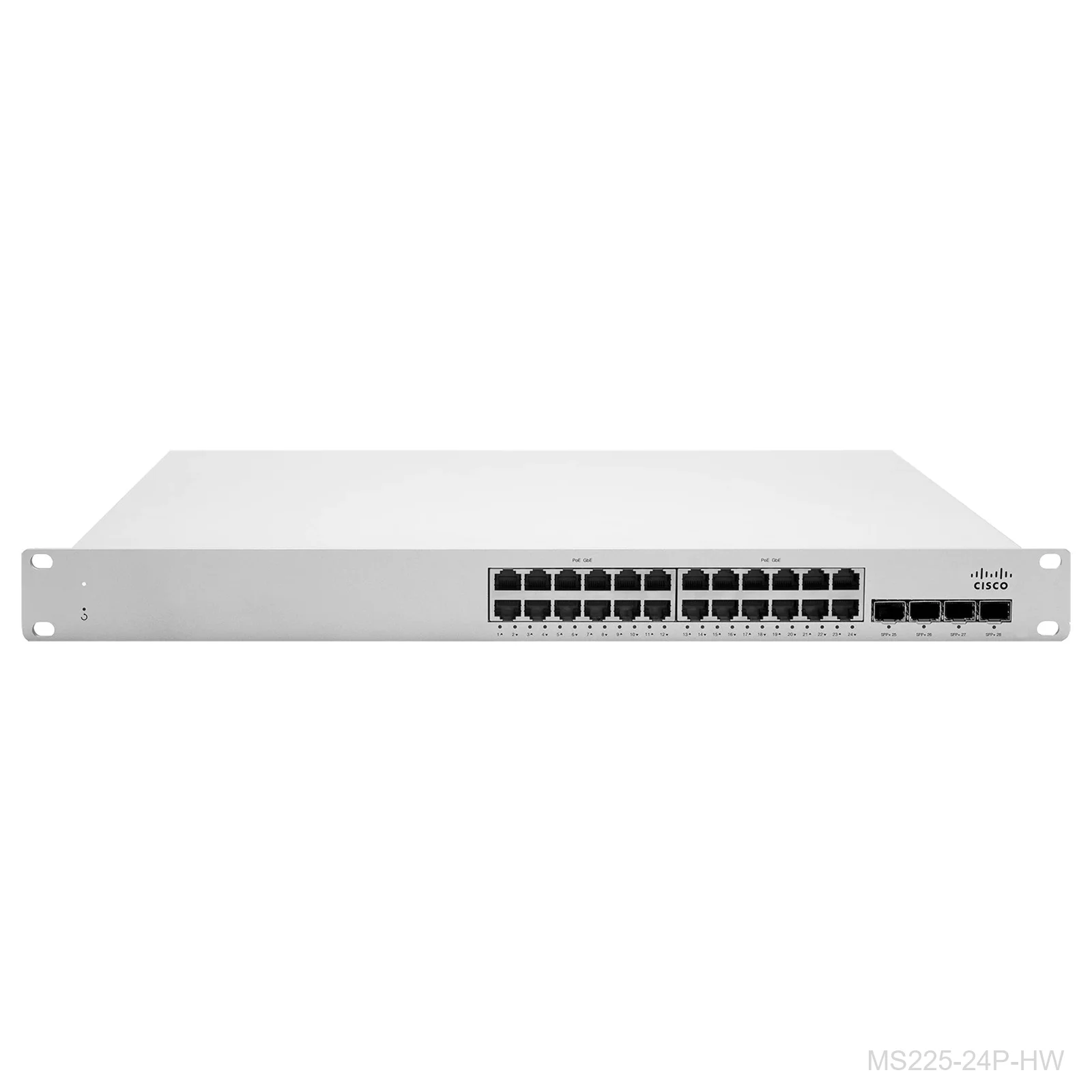 [MS225-24P-HW] Cisco Meraki MS225-24P-HW 24-Port Gigabit PoE Managed Switch
