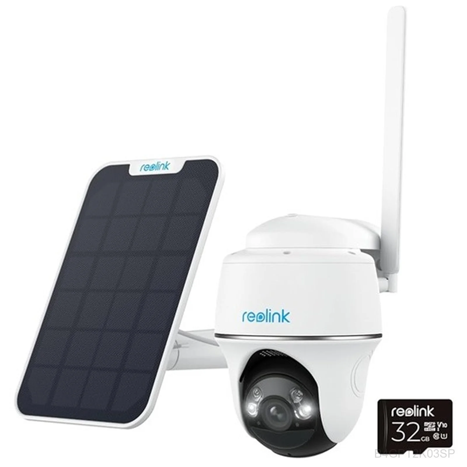 [B4GPT2K03SP] Reolink Go PT Plus, 2K+/5MP 4G LTE Battery Camera + Solar Panel