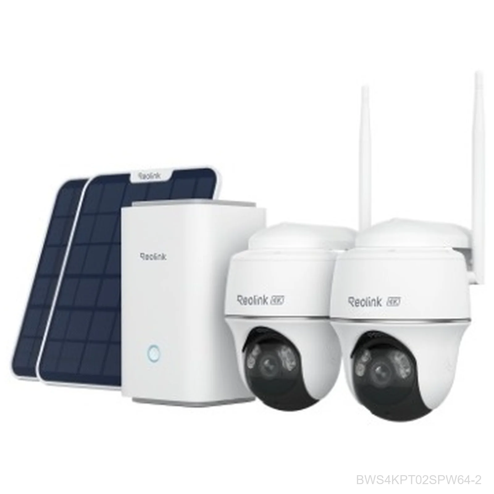 [BWS4KPT02SPW64-2] Reolink Home Hub Kit, 2 x Argus PT Ultra 8MP + 2 Solar Panels