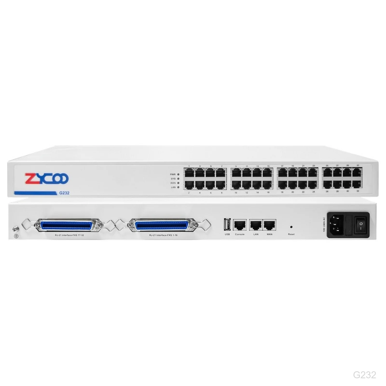[G232] ZYCOO G232, FXS VoIP Gateway, 32 Ports