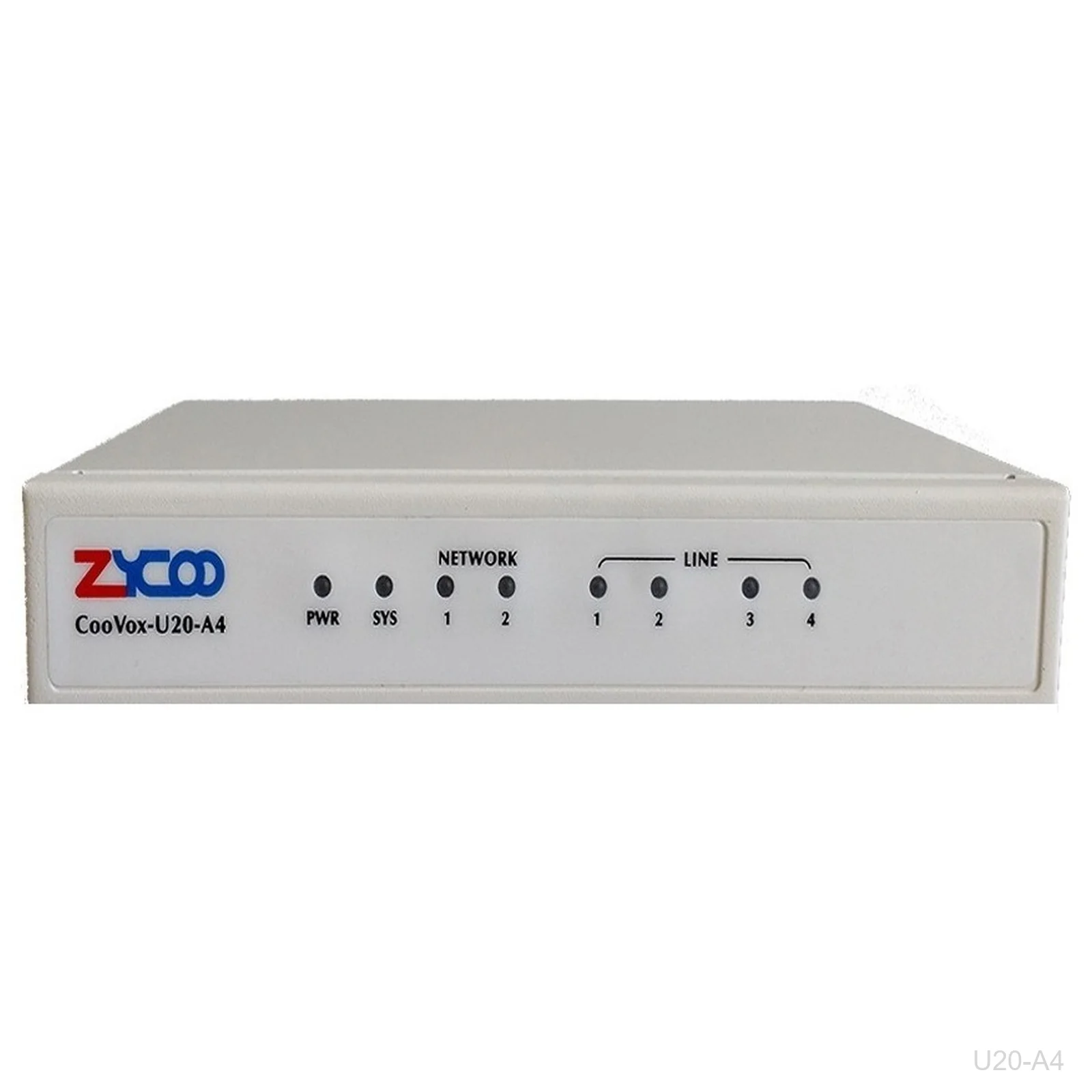 [U20-A4] ZYCOO U20-A4, IP PBX, V3, 4FXO Onboard, 32 Extensions