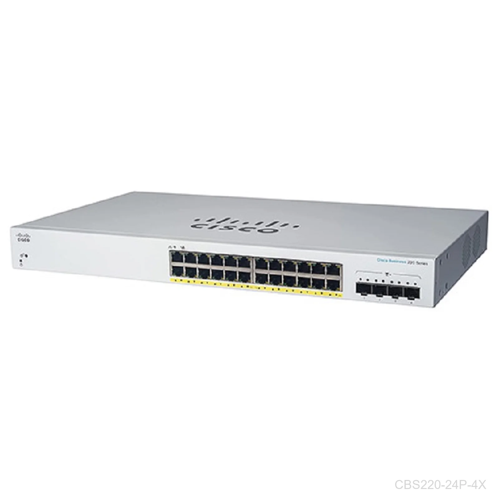 [CBS220-24P-4X] Cisco CBS220-24P-4X, 24 ports Giga POE+ 195W, 4 x 10G SFP+ port, Switch