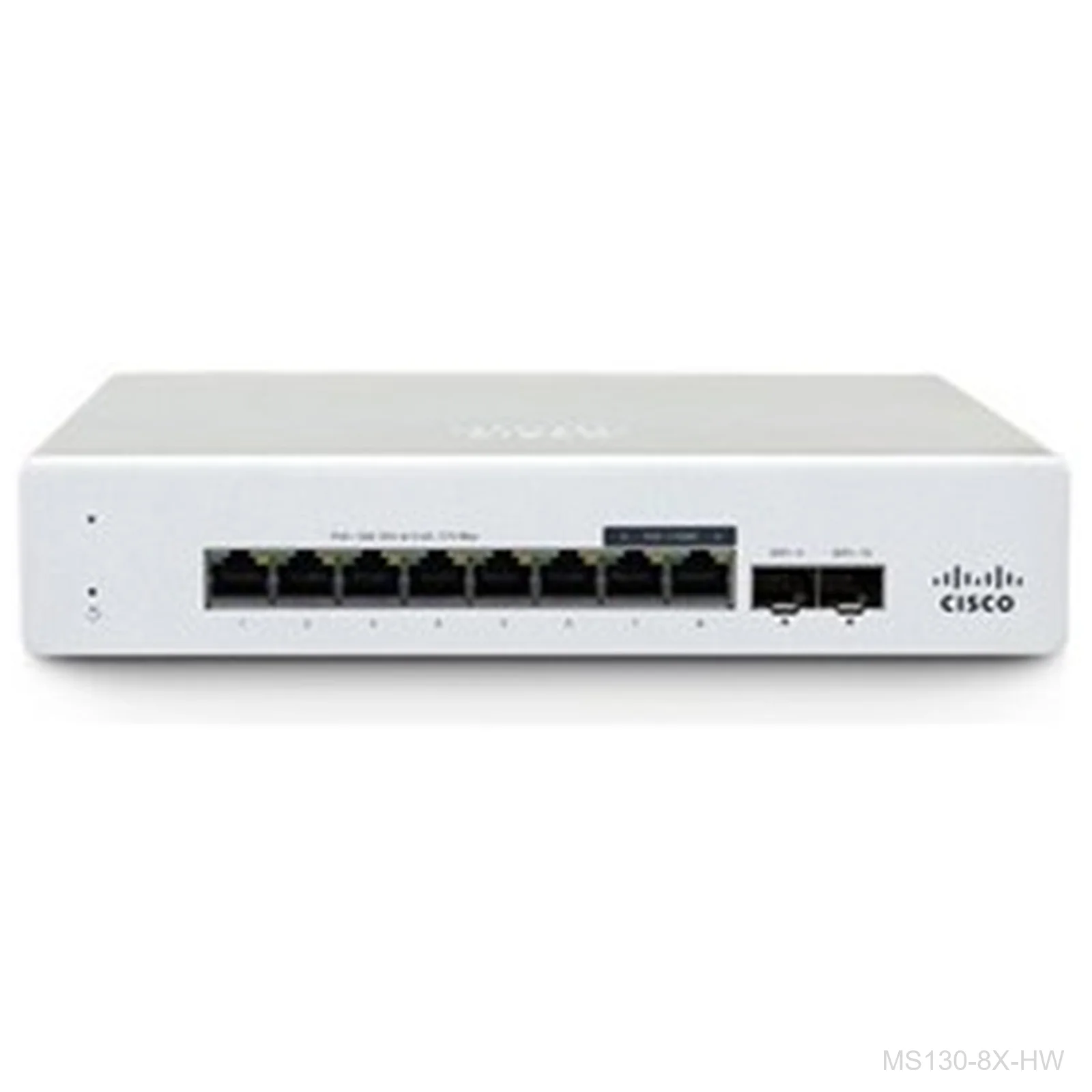 Cisco Meraki MS130-8X-HW 8-Port Multigigabit PoE Switch, 10G Uplinks
