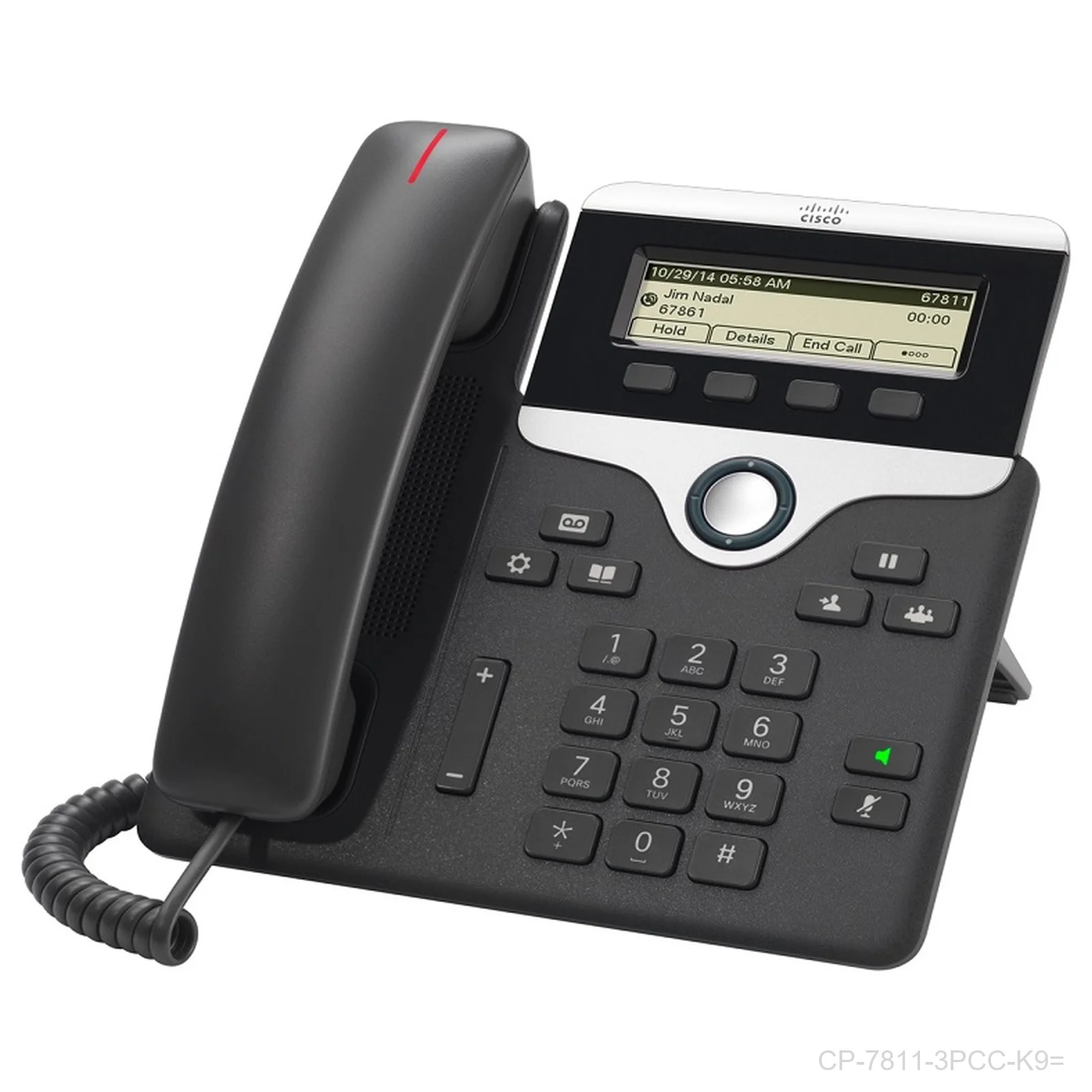 [CP-7811-3PCC-K9=] Cisco CP-7811-3PCC-K9= 7811 1-Line MPP IP Phone