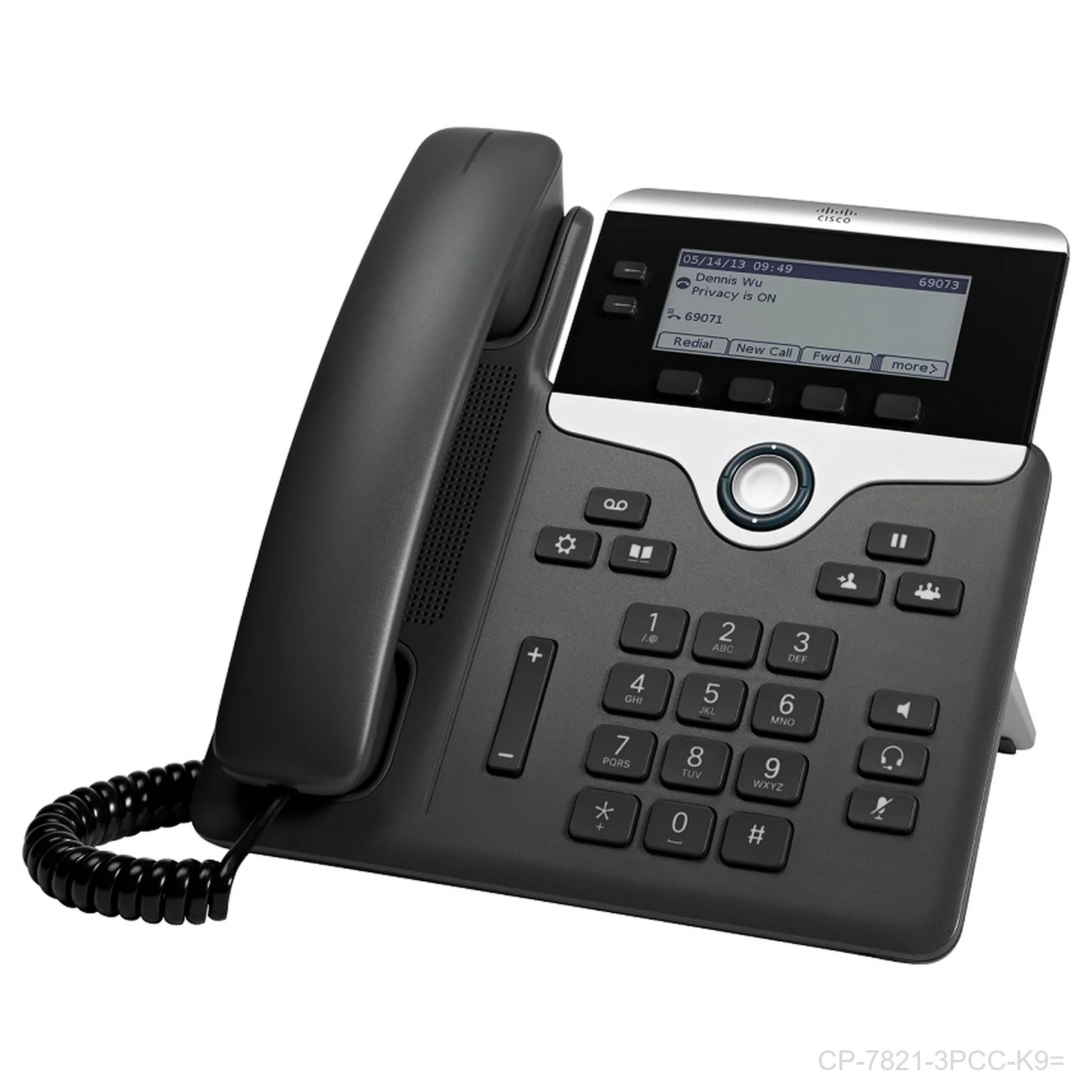 [CP-7821-3PCC-K9=] Cisco CP-7821-3PCC-K9= 7821 2-Line MPP IP Phone