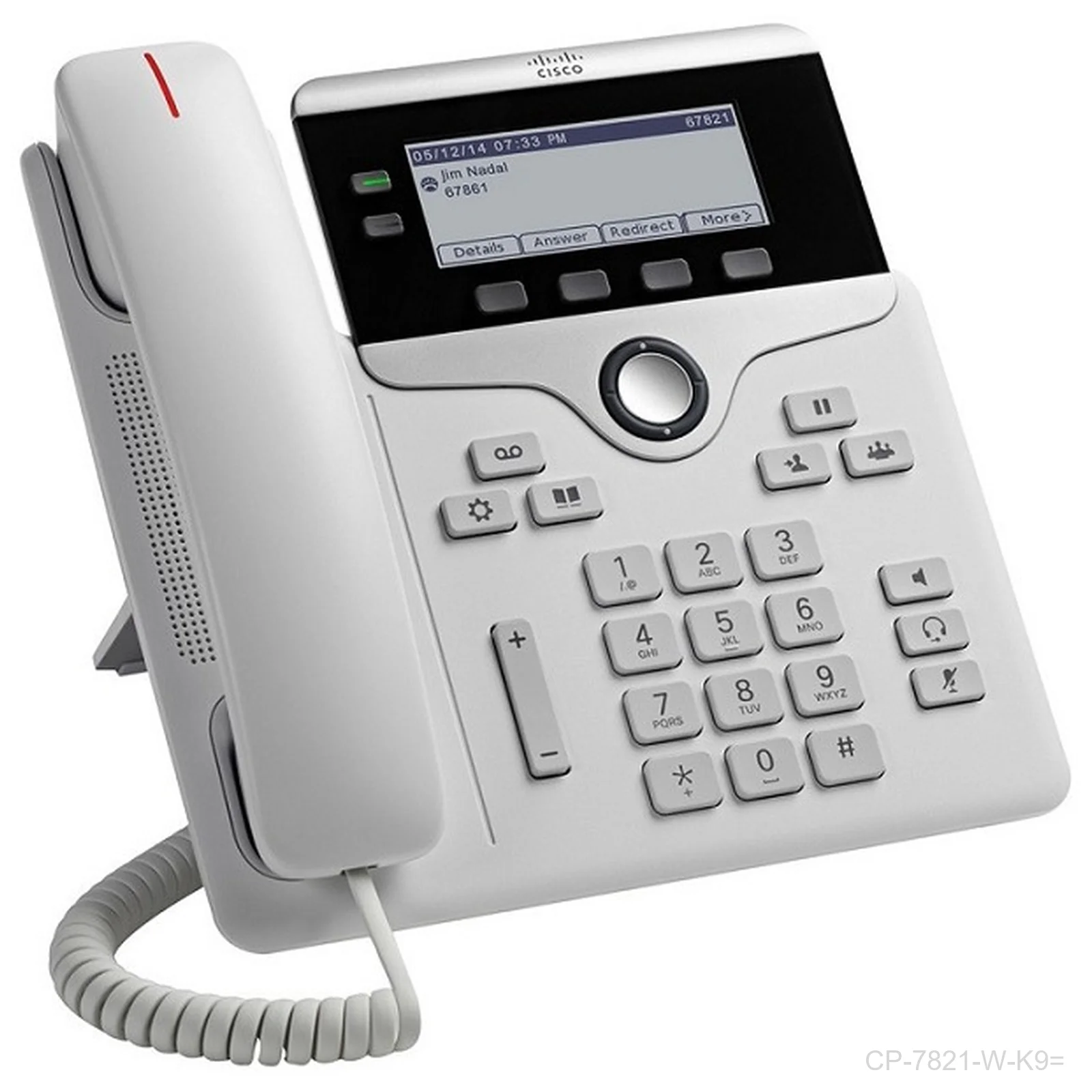 [CP-7821-W-K9=] Cisco CP-7821-W-K9= 7821 2-Line IP Phone White