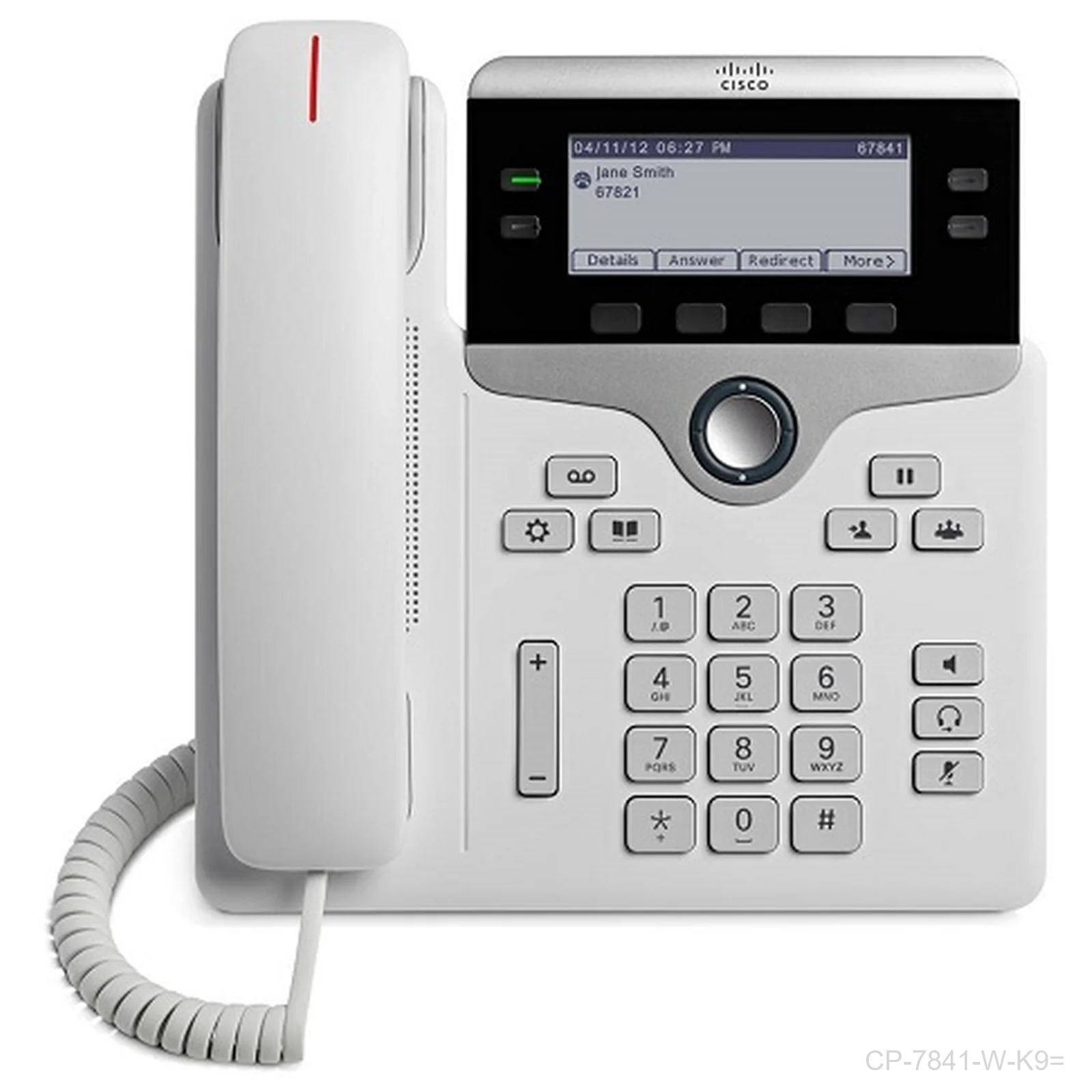 [CP-7841-W-K9=] Cisco CP-7841-W-K9= 7841 4-Line Gigabit IP Phone White