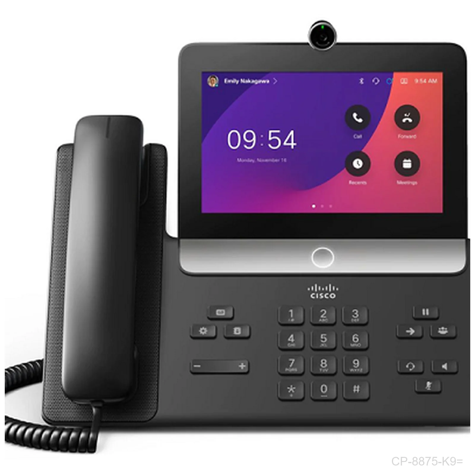 [CP-8875-K9=] Cisco CP-8875-K9= 8875 Video Phone Carbon Black
