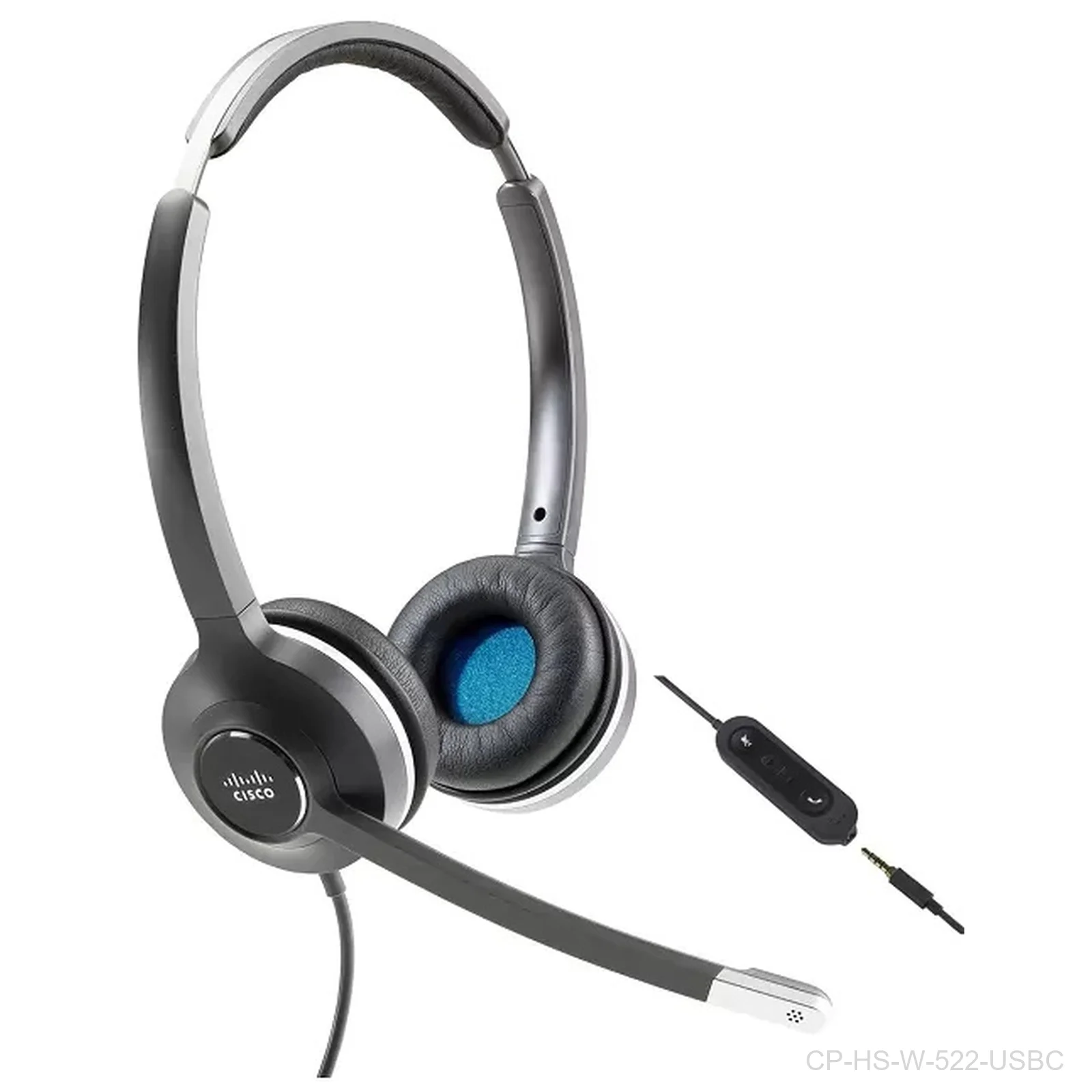 [CP-HS-W-522-USBC] Cisco CP-HS-W-522-USBC 522 Dual-Ear Wired Headset USB-C