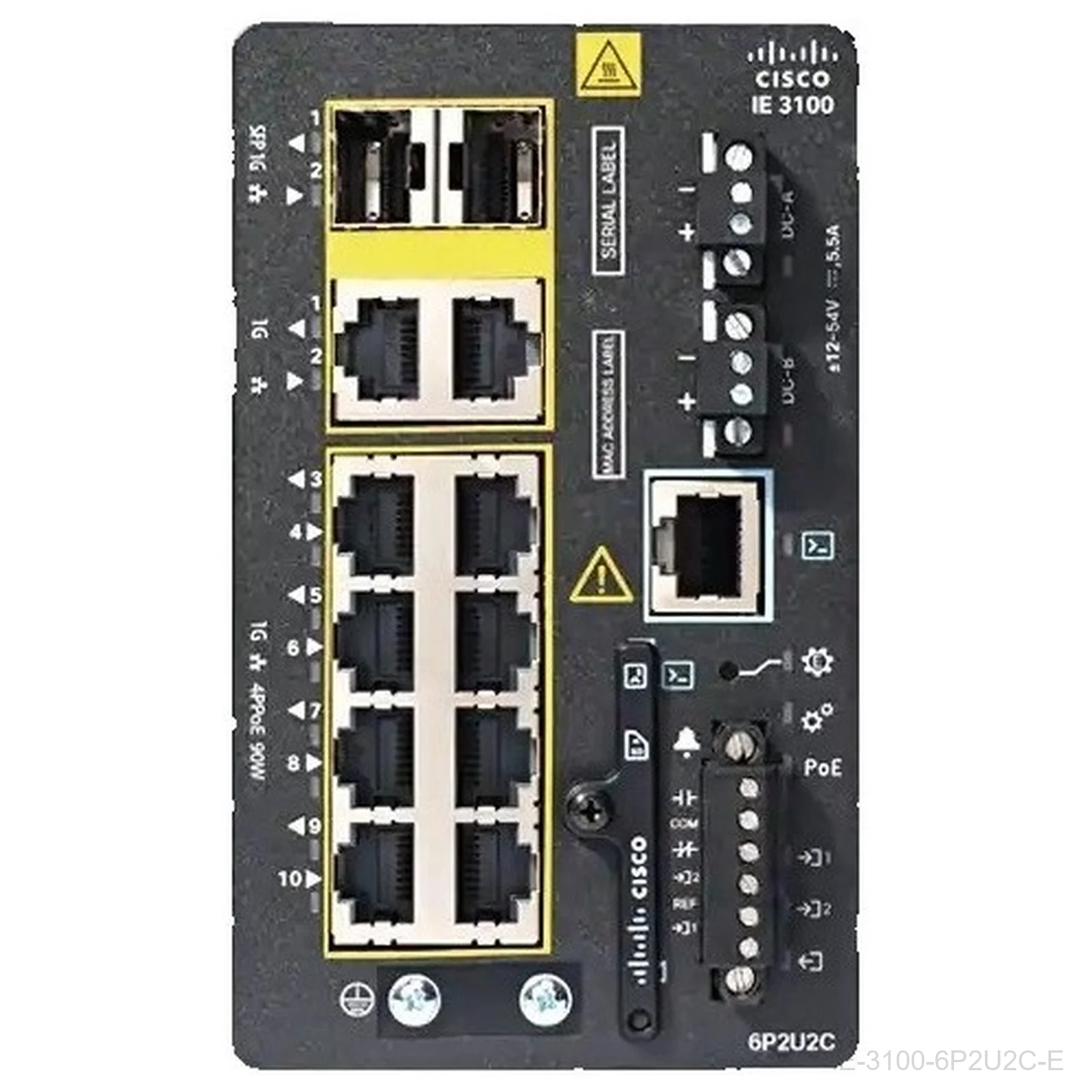 Cisco IE-3100-6P2U2C-E – Catalyst IE3100 Rugged Switch, 6 GE PoE+, 2 GE 4PPoE, 2 GE Combo Uplinks, Network Essentials