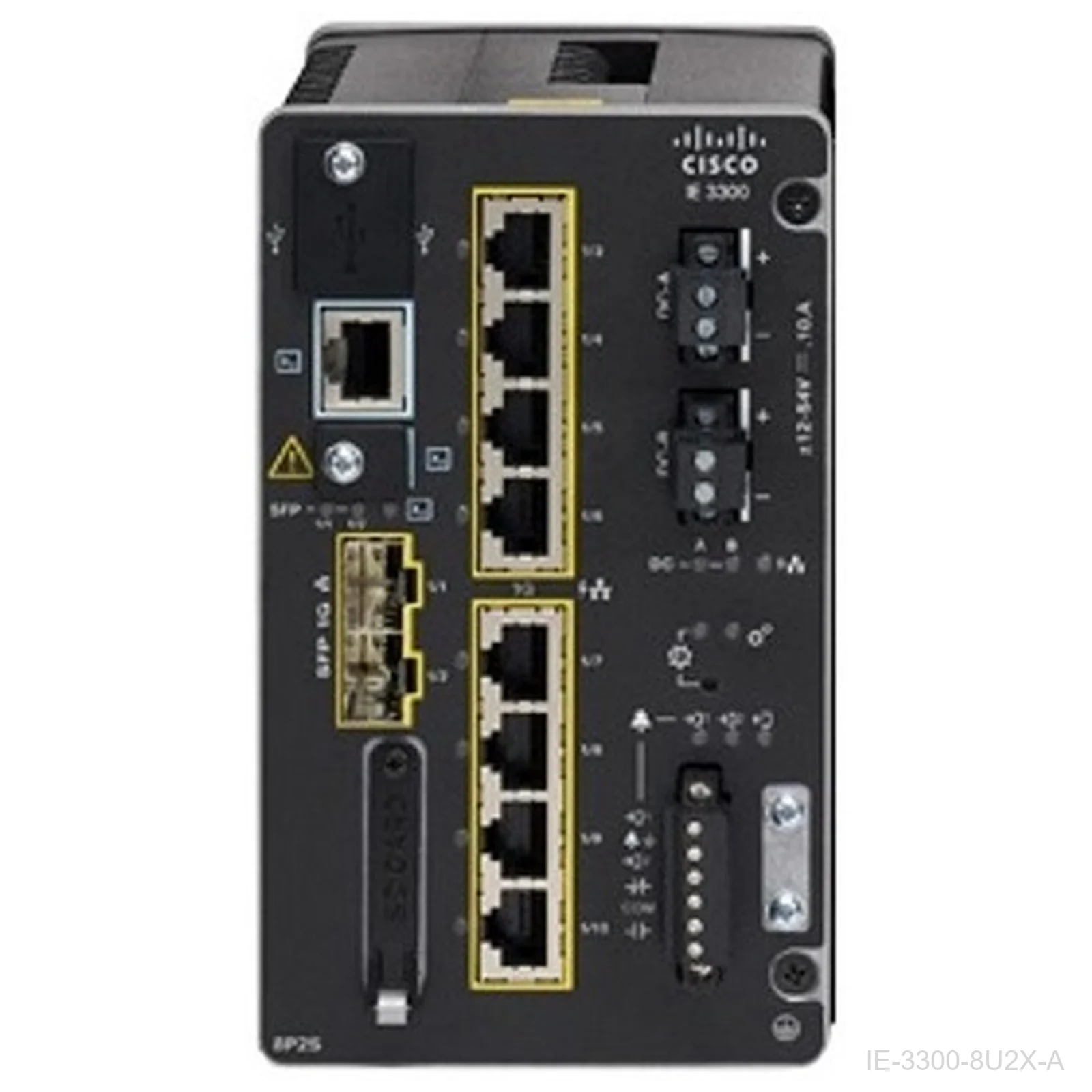 Cisco IE-3300-8U2X-A – Catalyst IE3300 Rugged Switch, 8 GE Copper (4PPoE), 2 x 10G SFP, Modular, Network Advantage