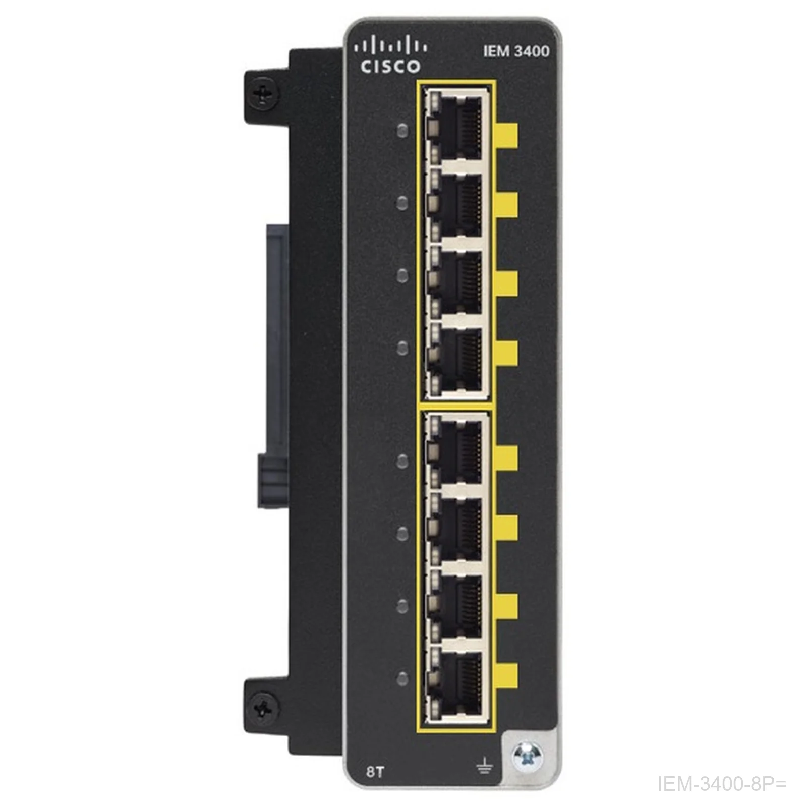 Cisco IEM-3400-8P= – Catalyst IE3400 Expansion Module, 8 GE Copper PoE/PoE+