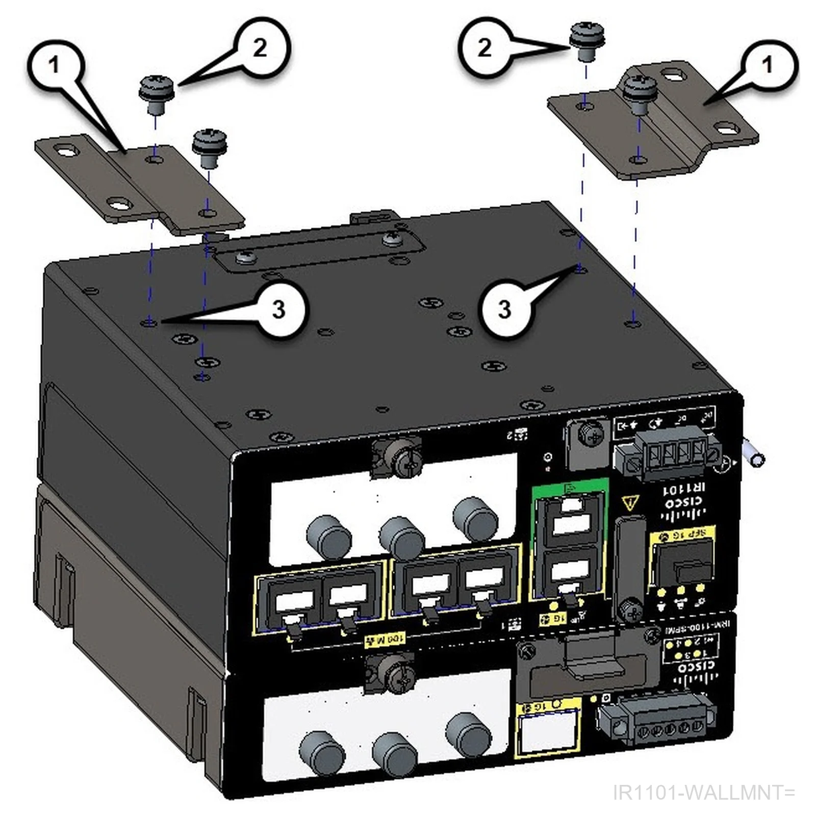 Cisco IR1101-WALLMNT= – Wall Mount Kit for the IR1101
