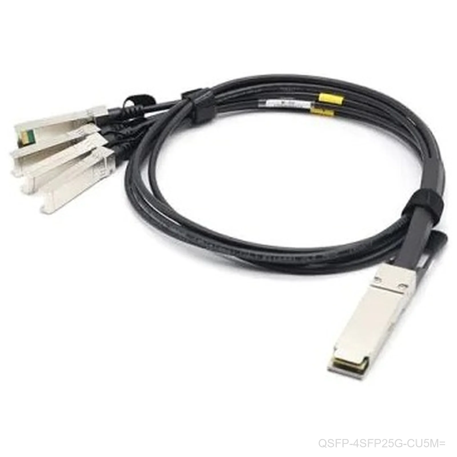 Cisco QSFP-4SFP25G-CU5M= – 100GBASE QSFP to 4x SFP25G Passive Copper Splitter Cable, 5 m
