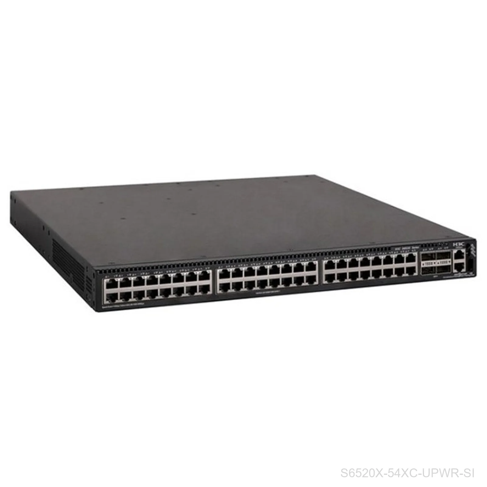 H3C S6520X-54XC-UPWR-SI 48-Port Multigigabit UPoE Switch, 4x QSFP+, 1 Expansion Slot