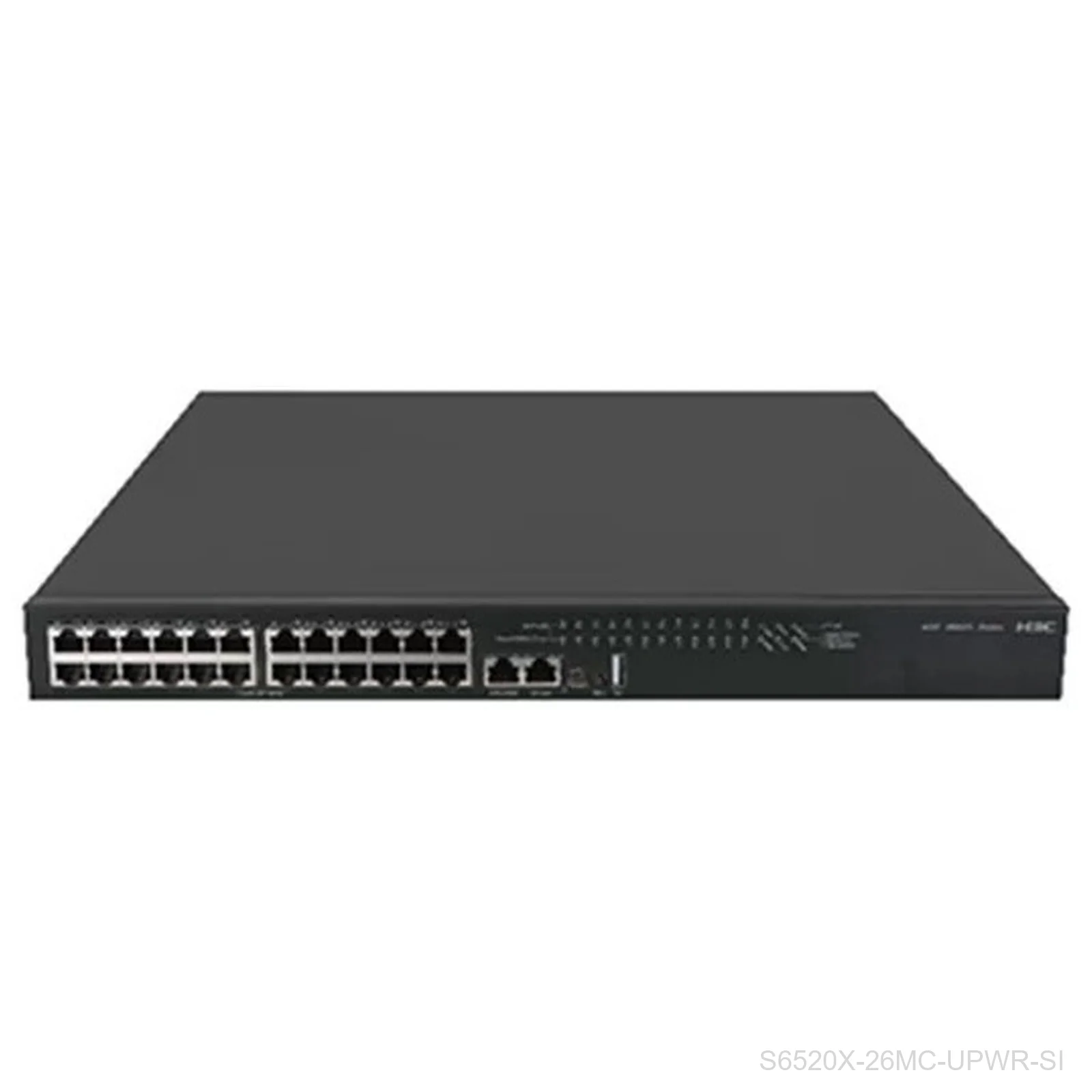 H3C S6520X-26MC-UPWR-SI 24-Port Multigigabit UPoE Switch, 1 Expansion Slot, 2 Power Module Slots