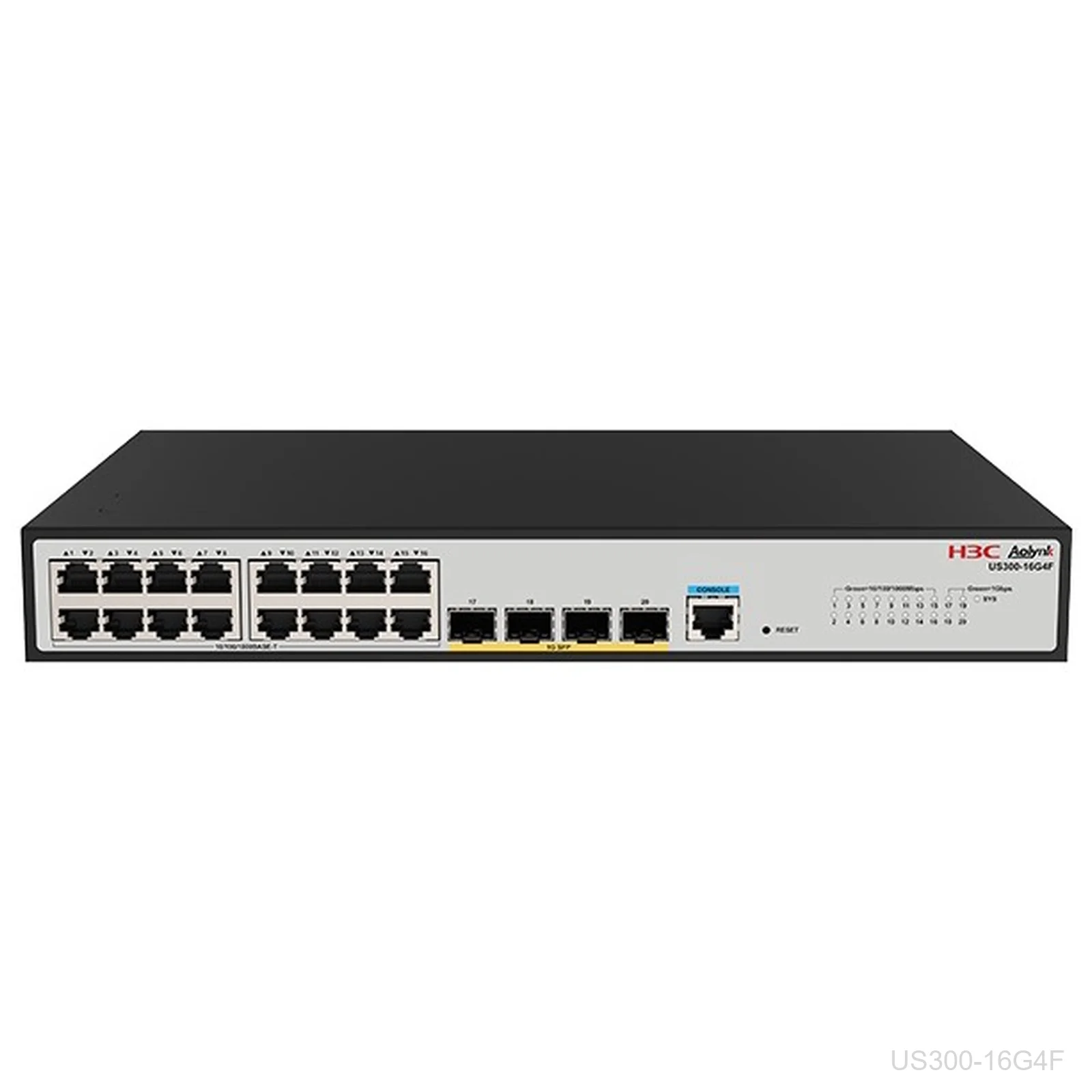 H3C US300-16G4F Aolynk 16-Port Gigabit Switch, 4x 1G SFP, 9801A8E8