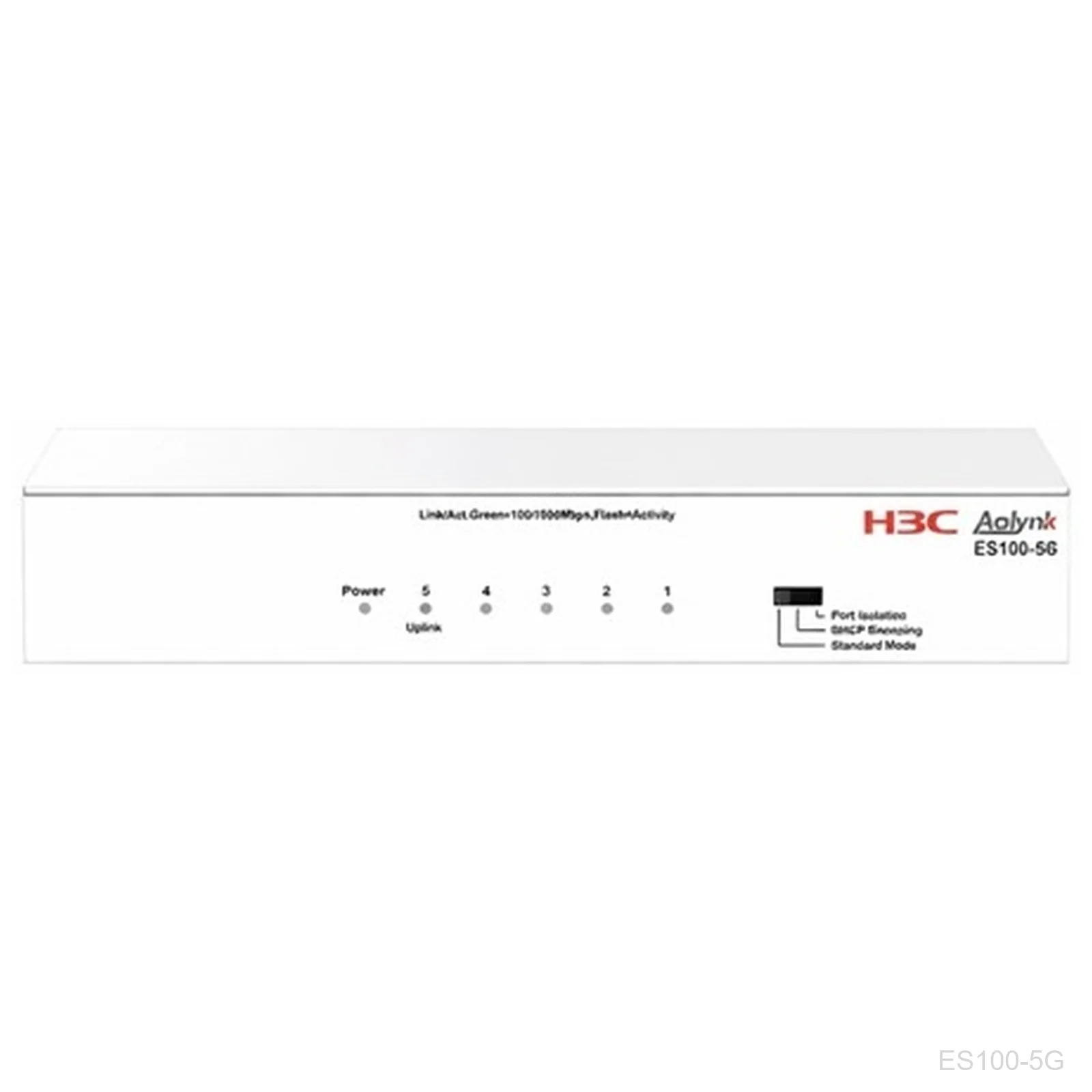 H3C ES100-5G Aolynk 5-Port Gigabit Unmanaged Switch, Metal Case, 9801A8G7