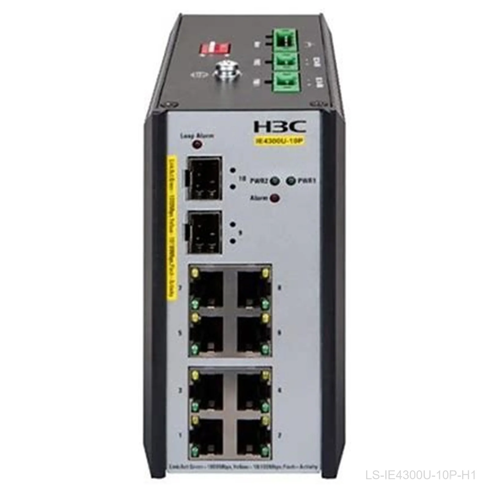 H3C LS-IE4300U-10P-H1 8-Port Gigabit Industrial Switch, 2x 1G SFP, 9801A6DW