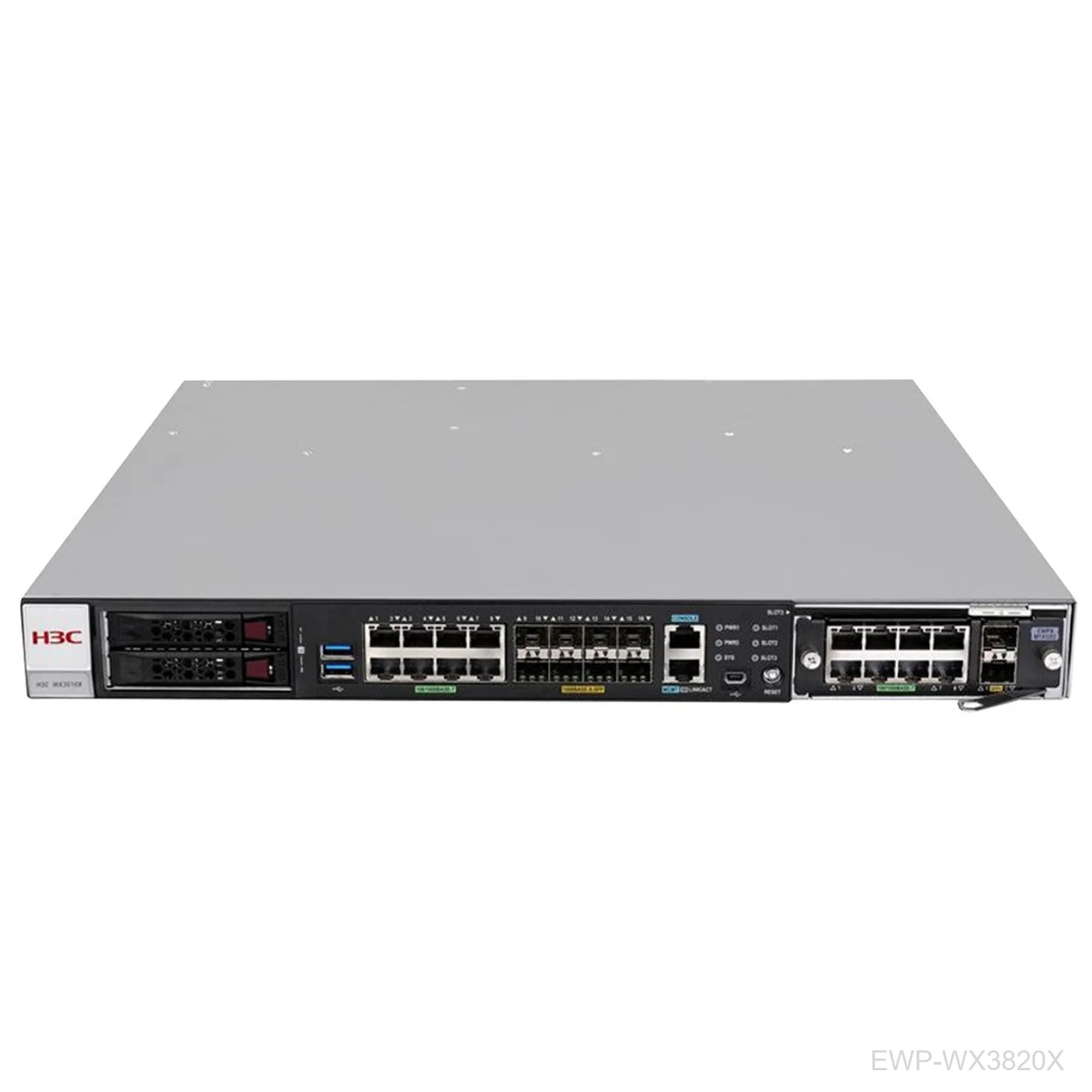 H3C EWP-WX3820X Wireless Controller, 768 APs, 20 Gbps, 8x GE and 8x SFP, 0235A4AV