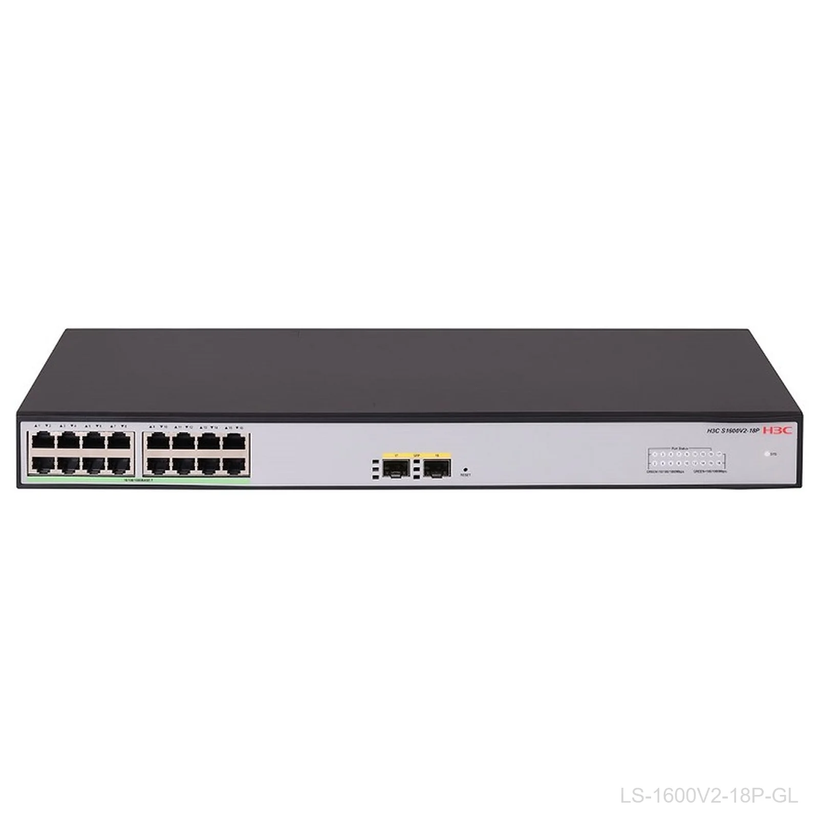 H3C LS-1600V2-18P-GL 16-Port Web Managed Gigabit Switch, 2x 1G SFP, 9801A682