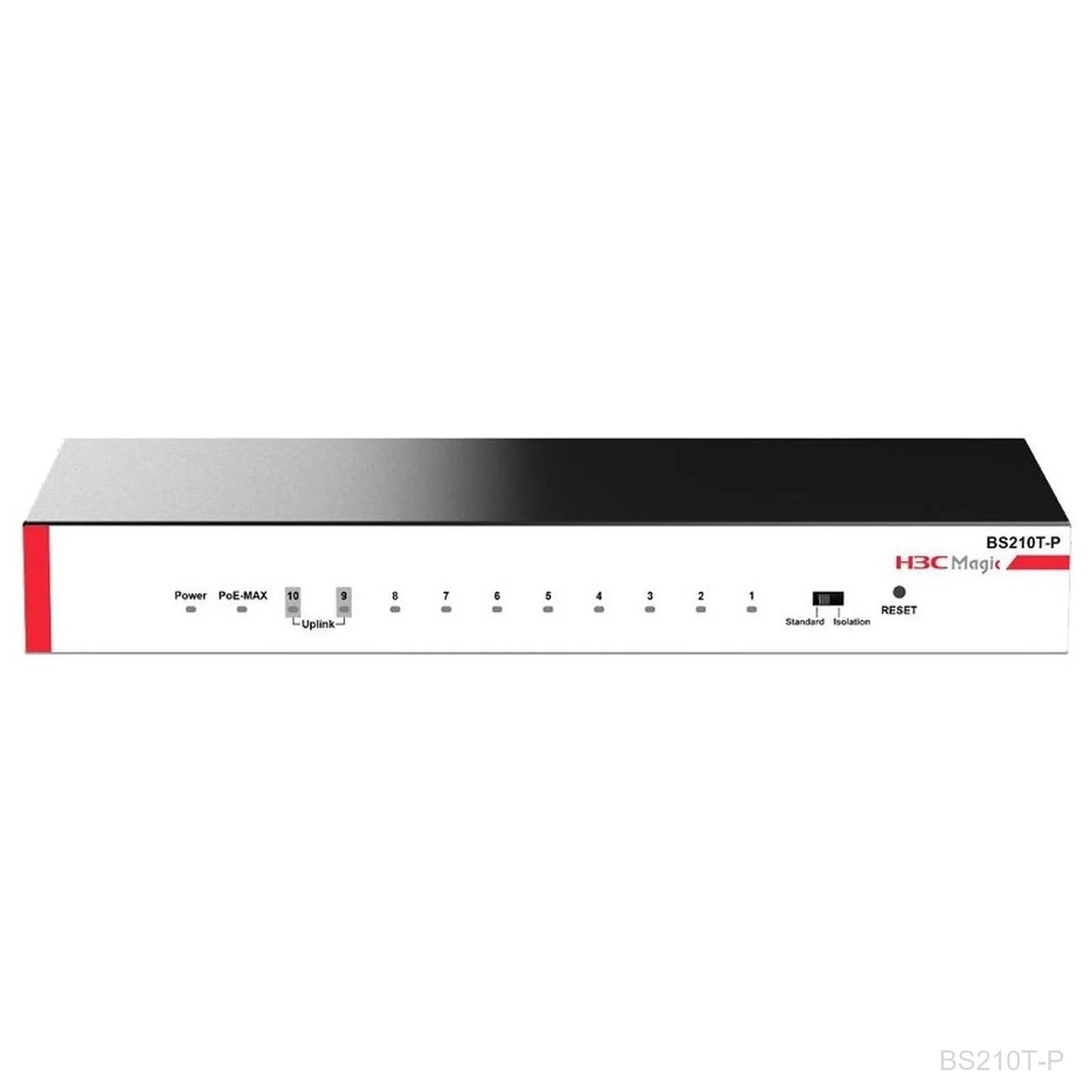 H3C BS210T-P Magic 8-Port Gigabit Unmanaged PoE+ Switch, 57W, 2x 1G Uplink, 9801A5C1