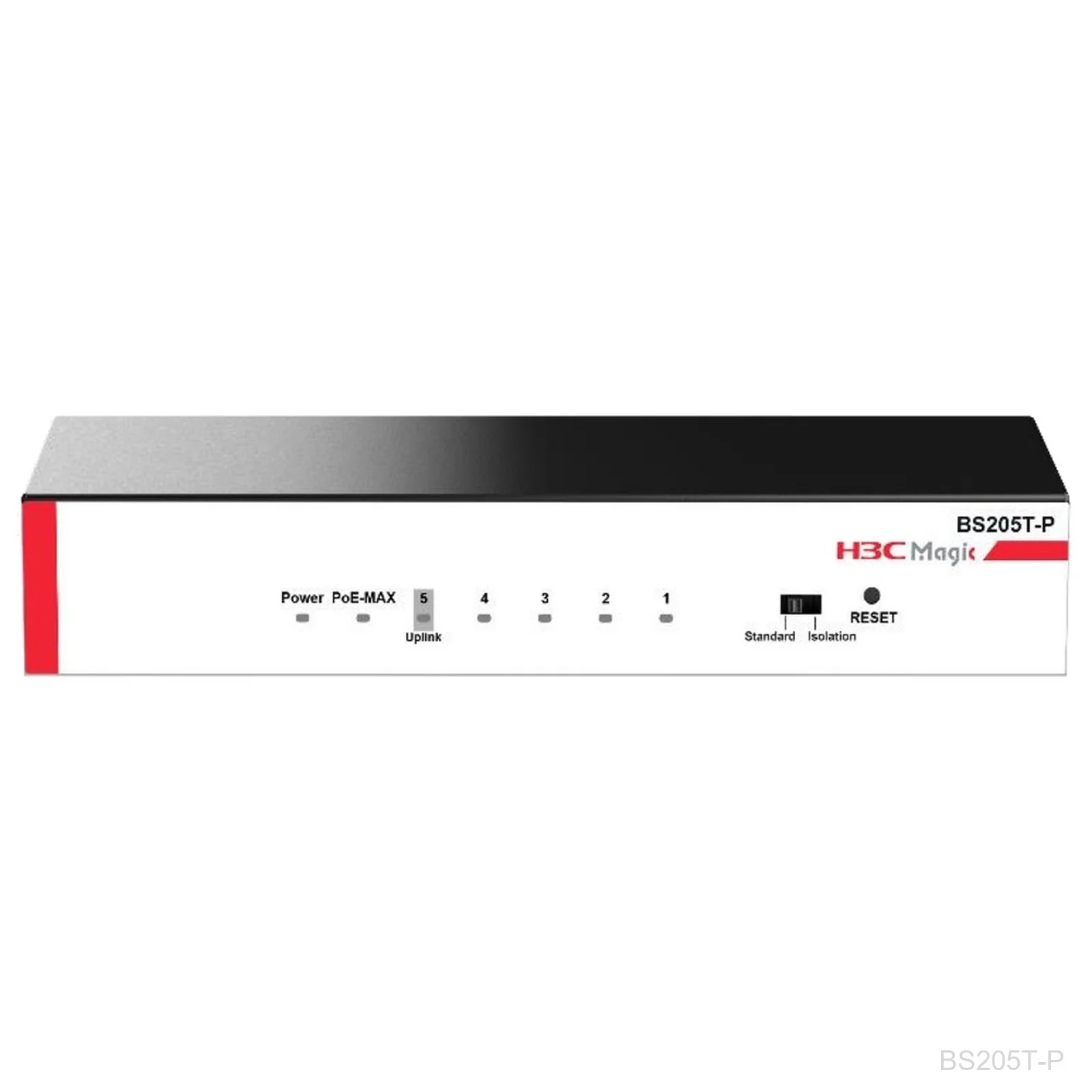 H3C BS205T-P Magic 5-Port Gigabit Unmanaged PoE+ Switch, 57W, 9801A5BV