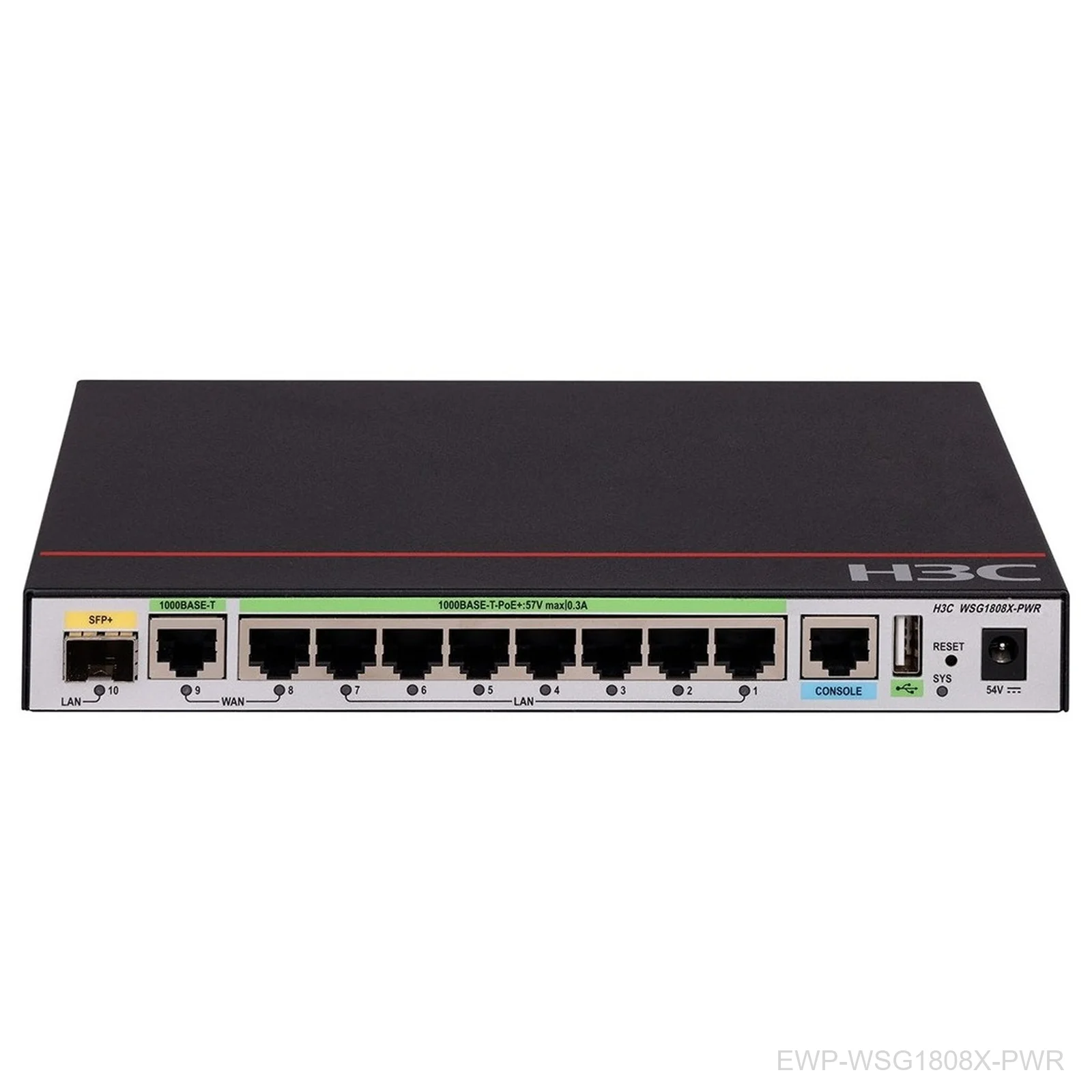 H3C EWP-WSG1808X-PWR Wireless Integrated Multi-Service Gateway, 7x GE PoE, 80W, 9801A5NN