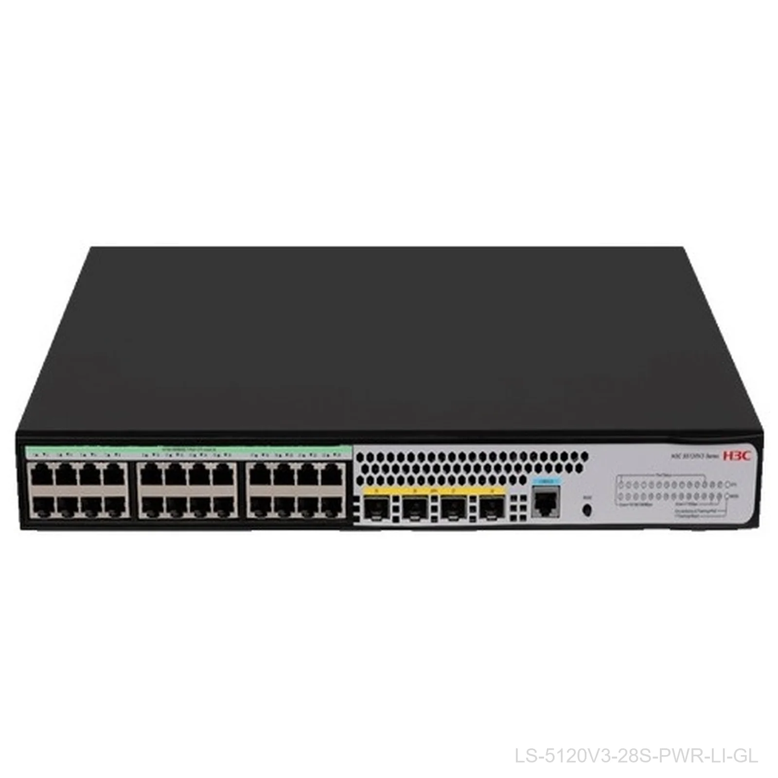 H3C LS-5120V3-28S-PWR-LI-GL 24-Port Gigabit PoE+ Switch, 240W, 4x 10G SFP+, 9801A40S