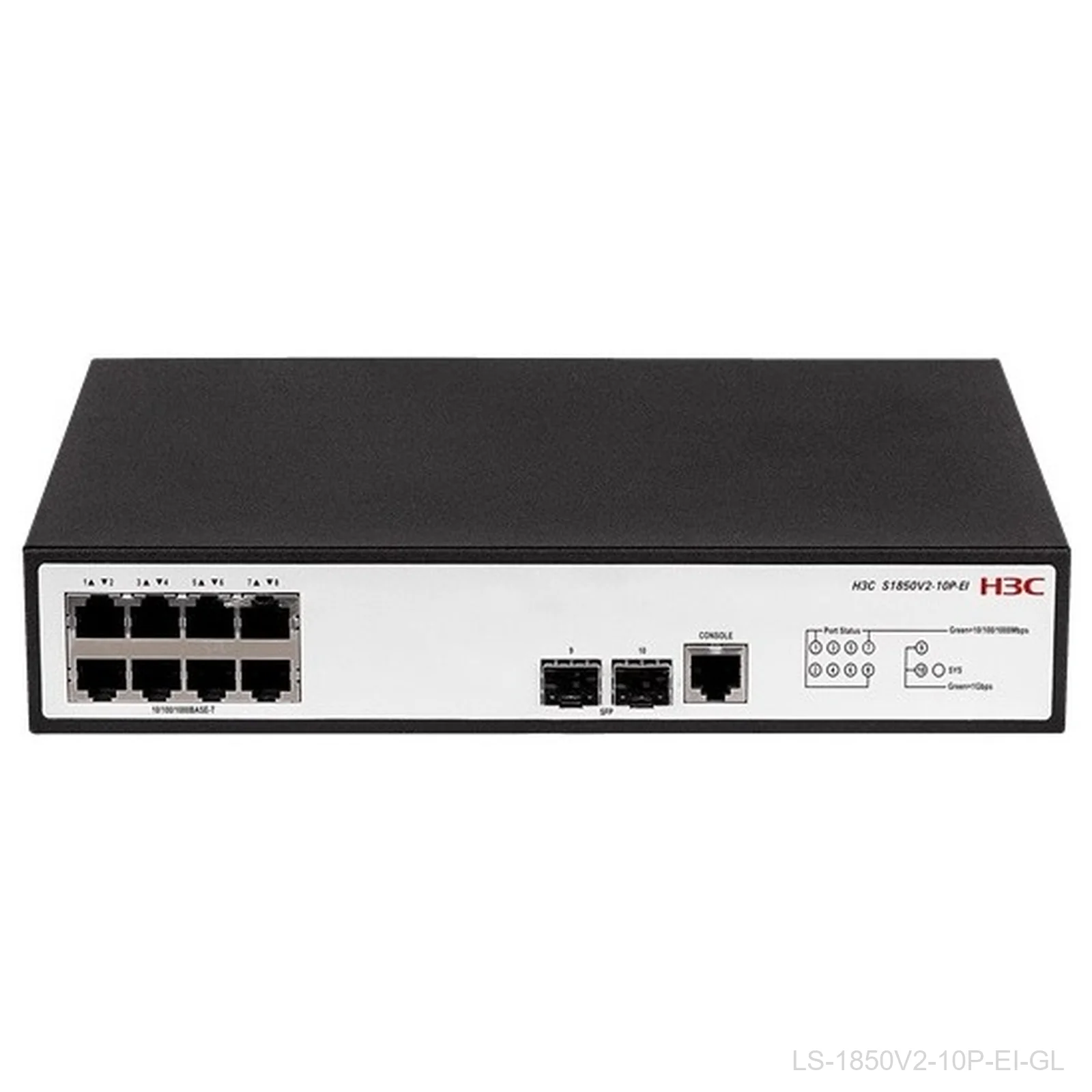 H3C LS-1850V2-10P-EI-GL 8-Port Gigabit Switch, 2x 1G SFP, 9801A418