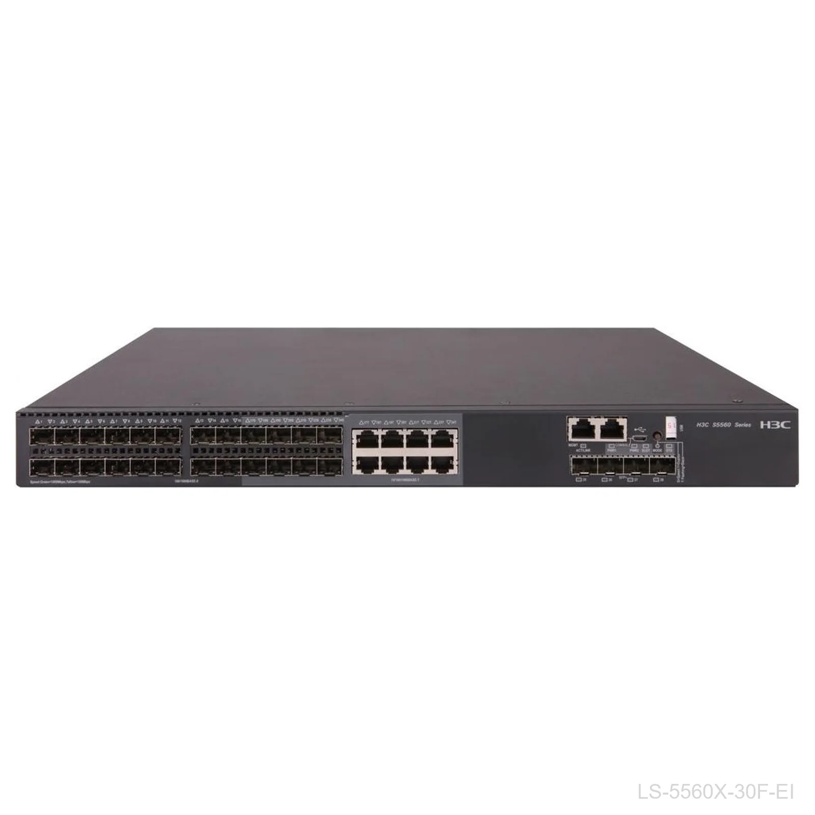 H3C LS-5560X-30F-EI 24-Port SFP Switch, 8 Combo, 4x 10G SFP+, No Power