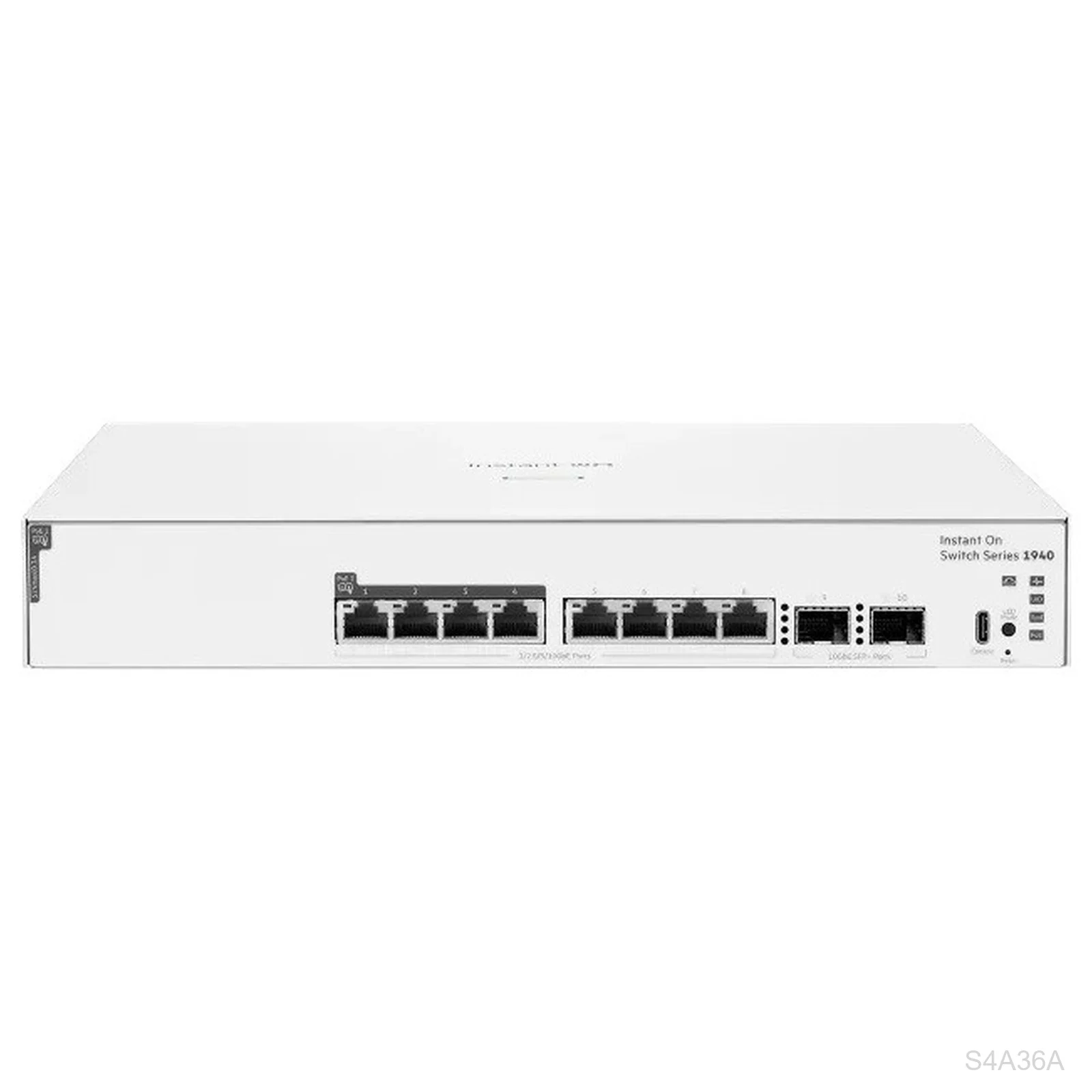 HPE Networking Instant On S4A36A 1940 Series 8-Port Multi-Gig Switch, PoE+ 120W, 2x 10G SFP+