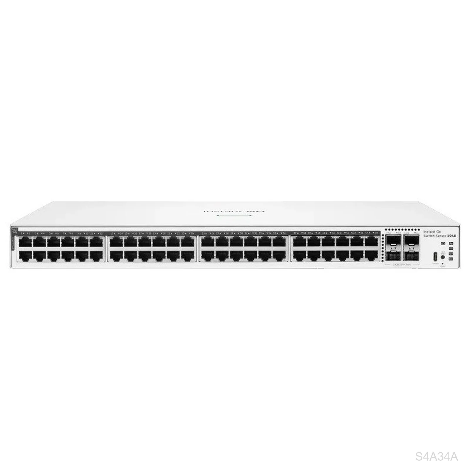 HPE Networking Instant On S4A34A 1940 Series 48-Port Gigabit PoE+ Switch, 370W, 4x 10G SFP+