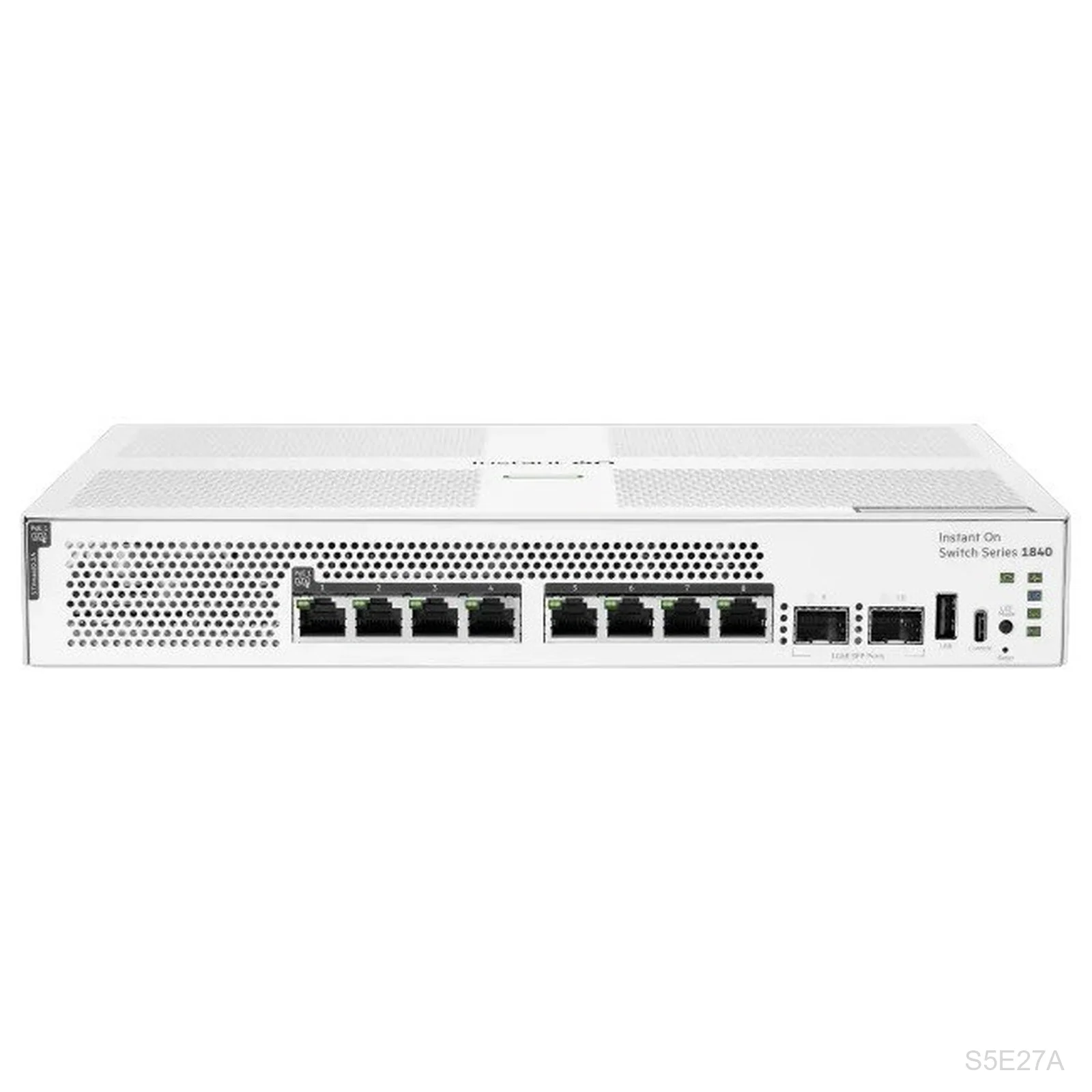 HPE Networking Instant On S5E27A 1840 Series 8-Port Gigabit PoE Switch, 124W, 2x SFP