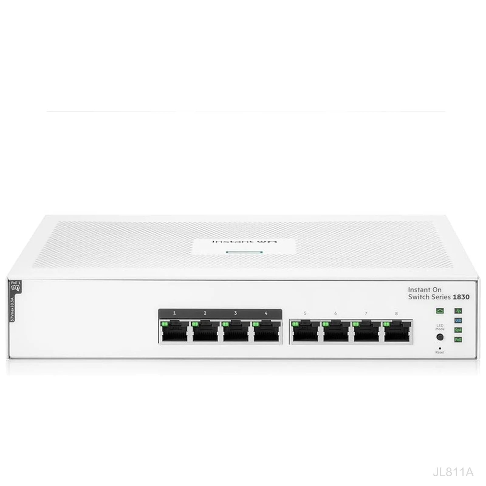HPE Networking Instant On JL811A 1830 Series 8-Port Gigabit Switch, 4-Port PoE+ 65W