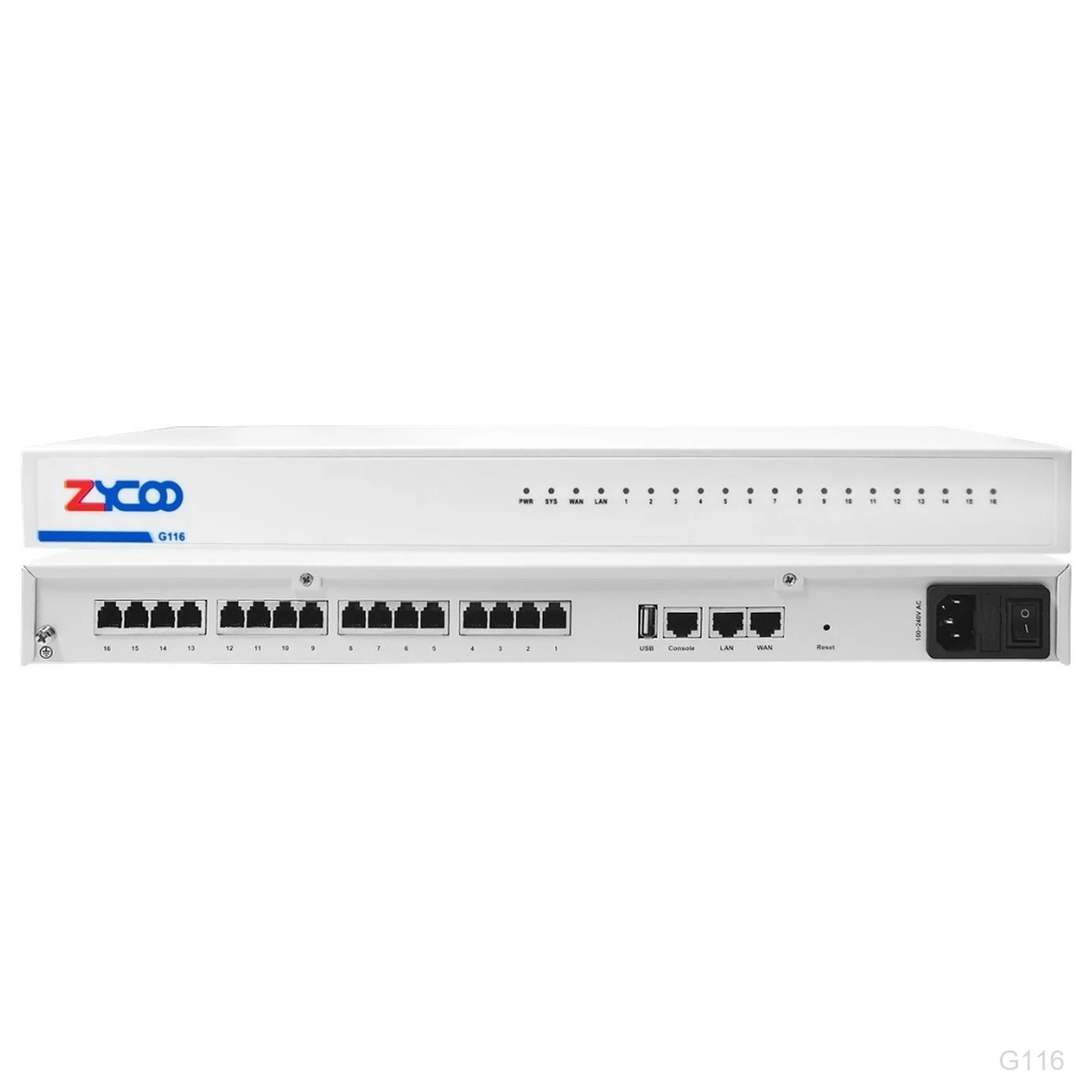 [G116] ZYCOO G116 FXO VoIP Gateway, 16 Ports