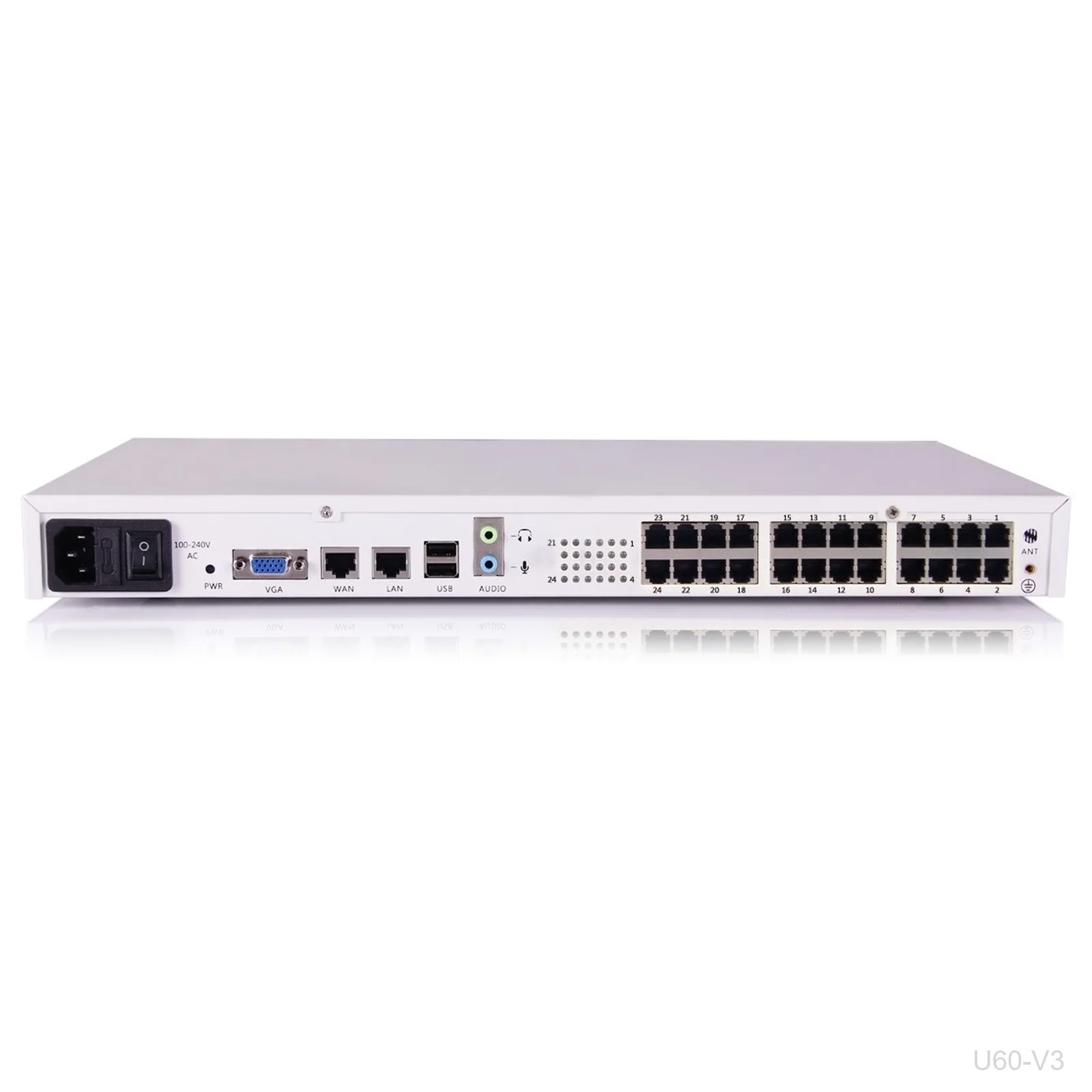 [U60-V3] ZYCOO U60-V3 IP PBX, 8 FXO Default, up to 24 FXO