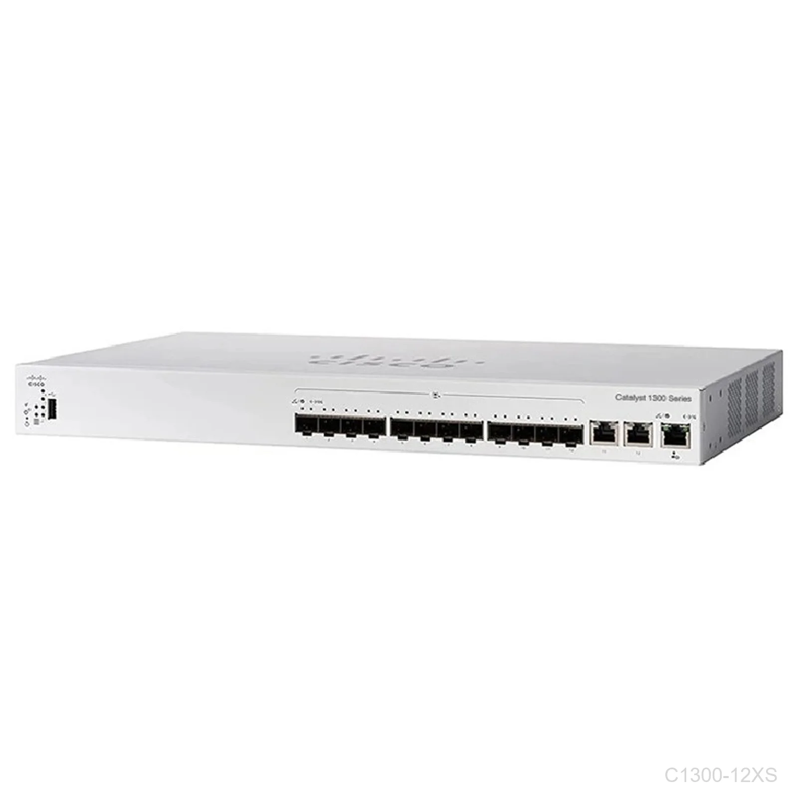 Cisco C1300-12XS, 10 x 10G SFP+ with 2 x 10G copper/10GSFP+ combo uplink, Layer 3 Catalyst Switch
