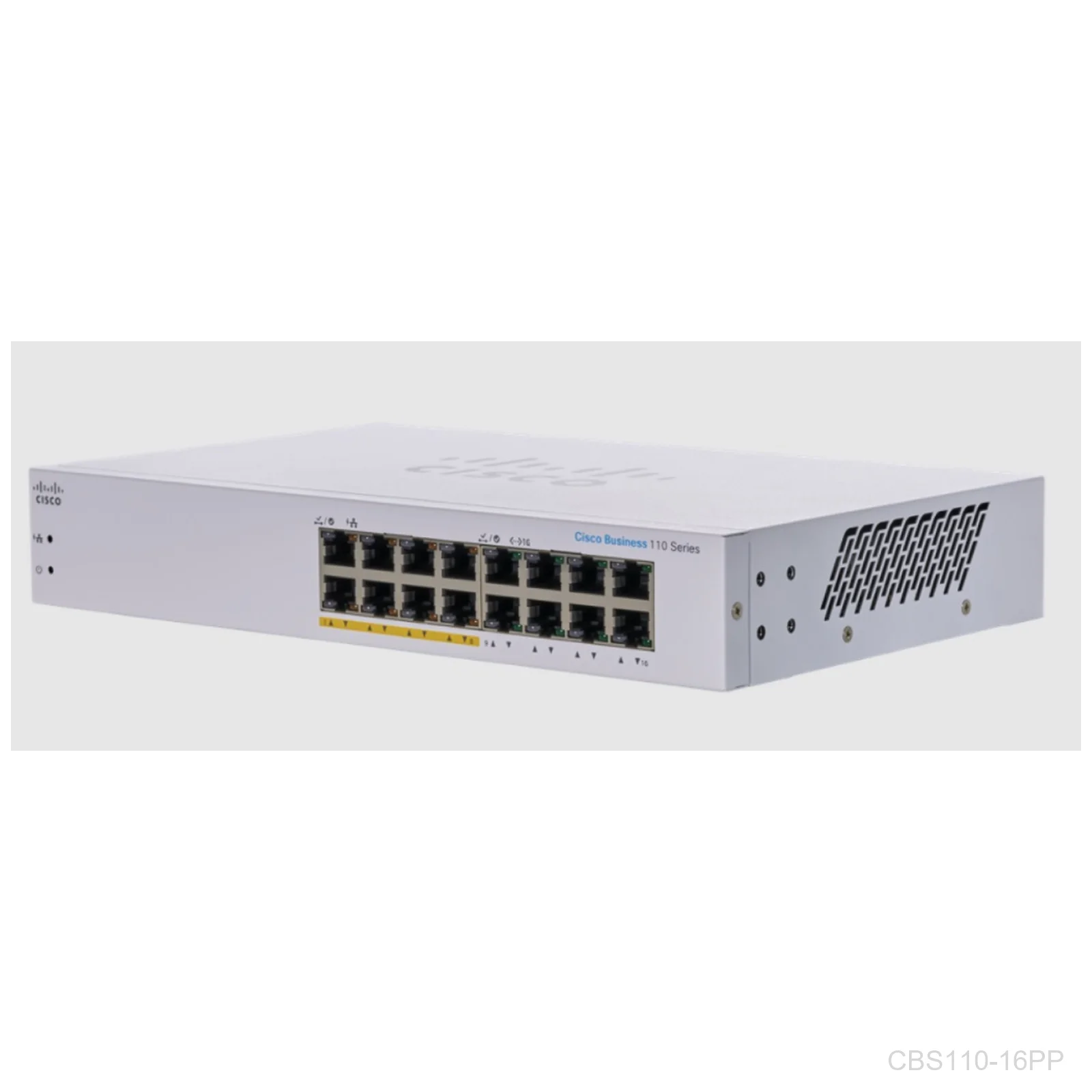 [CBS110-16PP] Cisco CBS110-16, 16 Giga ports (8 ports PoE with 64W) unmanaged switch