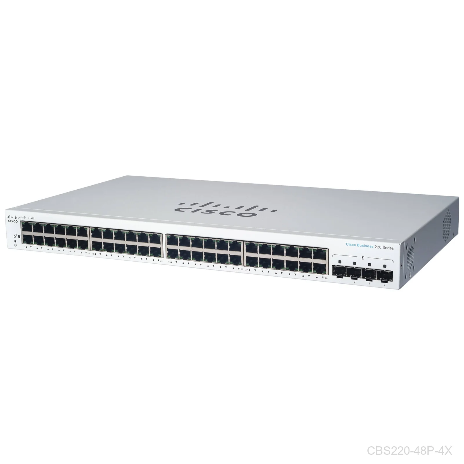 Cisco CBS220-48P-4X, 48 ports Giga POE+ 382W with 4 x 10G SFP+ port, Switch