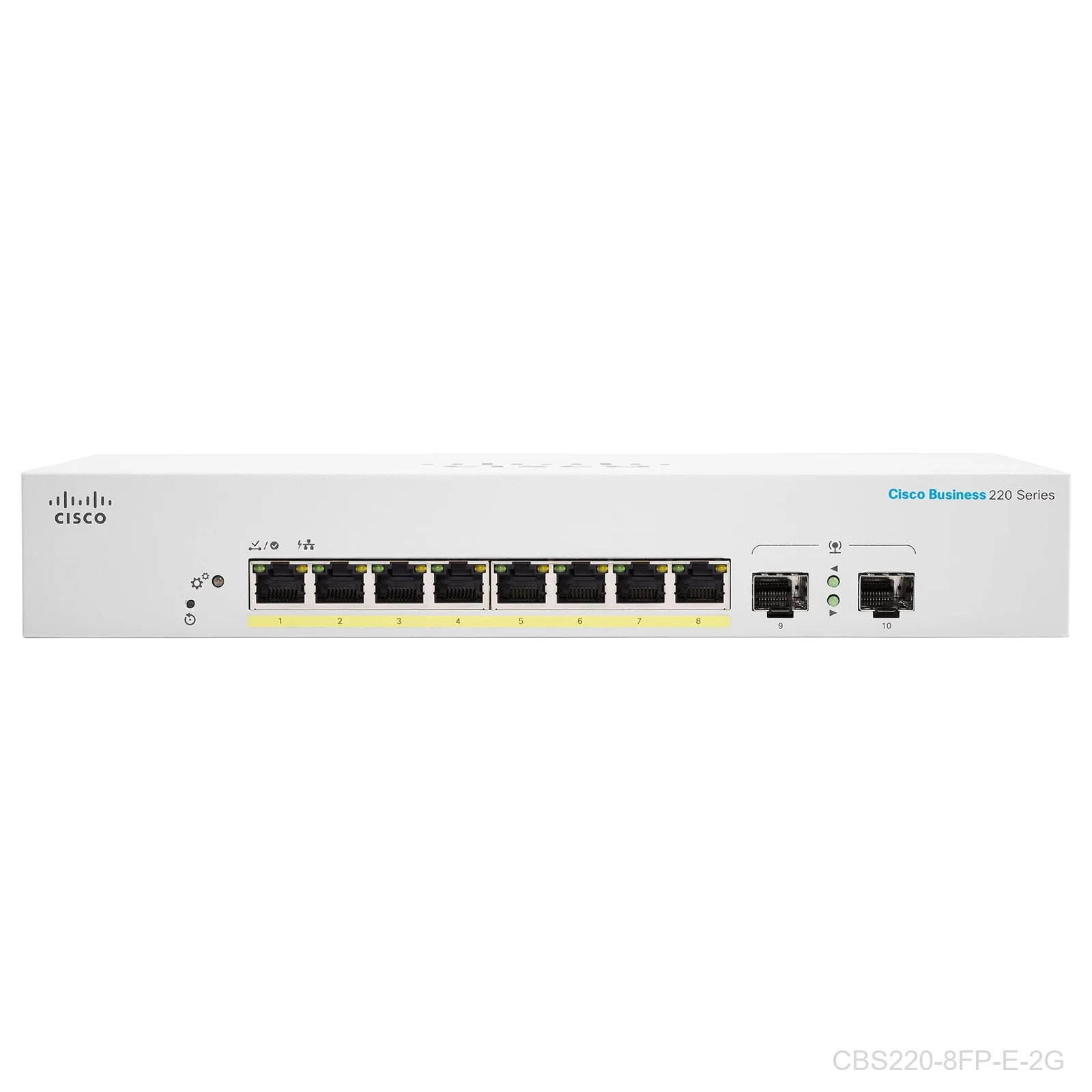 Cisco CBS220-8FP-E-2G, 8 ports Giga POE+ 130W with 2 x 1G SFP port, Switch