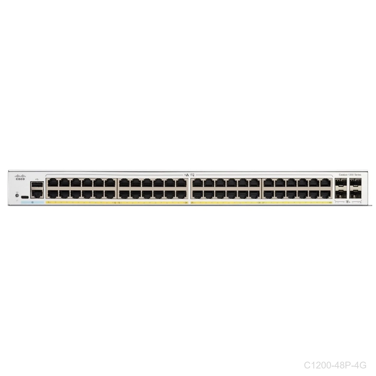 Cisco C1200-48P-4G, 48 ports Giga POE+ 375W + 4 x 1G SFP uplink ports, Catalyst Switch
