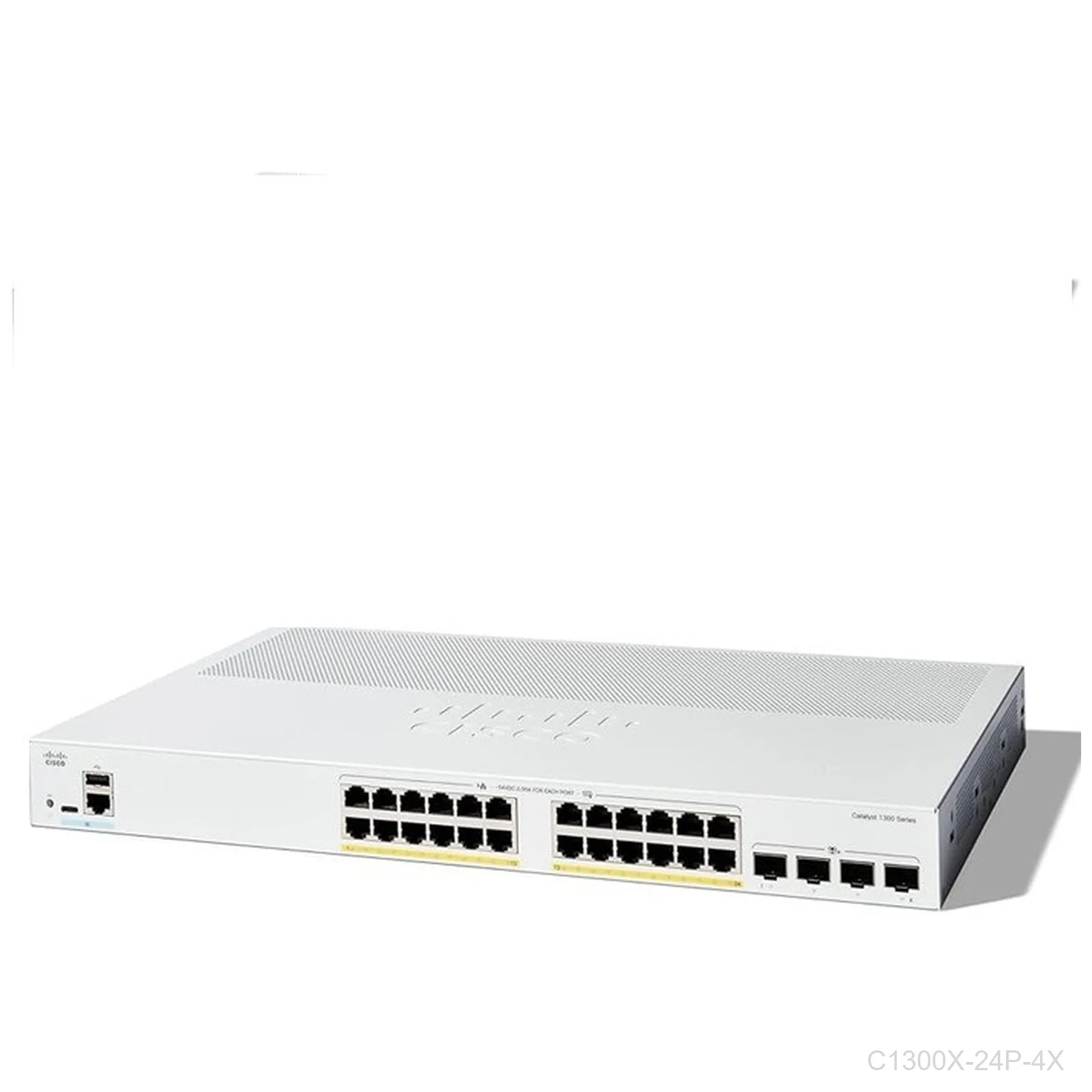 Cisco C1300X-24P-4X, 24 ports Giga POE+ 385W + 4 x 10G SFP28, Catalyst Switch