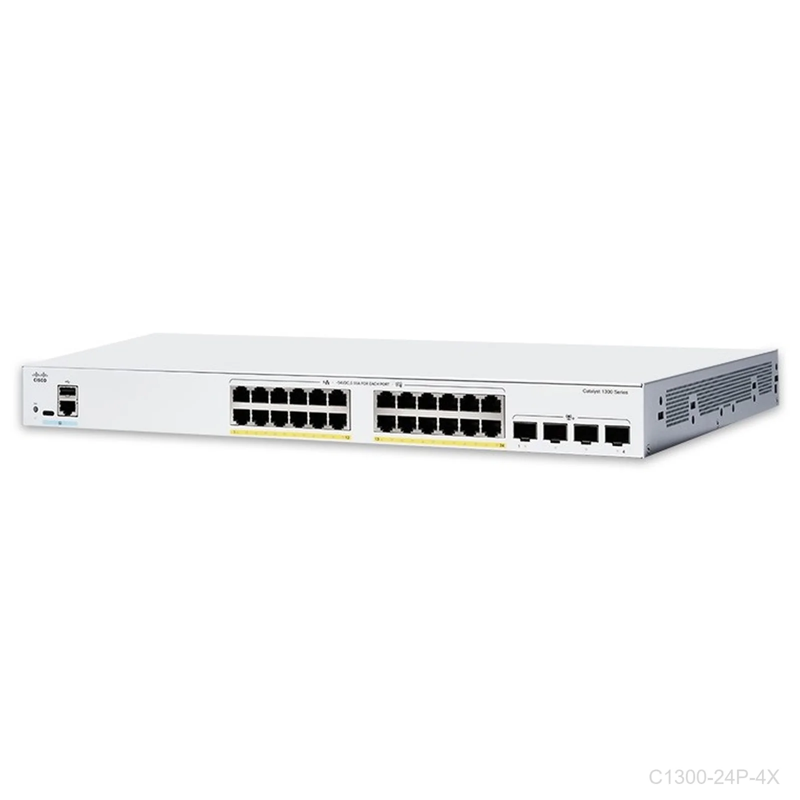 Cisco C1300-24P-4X, 24 ports Giga PoE+ 195W, 4 x 10G SFP+ uplink, Catalyst Switch